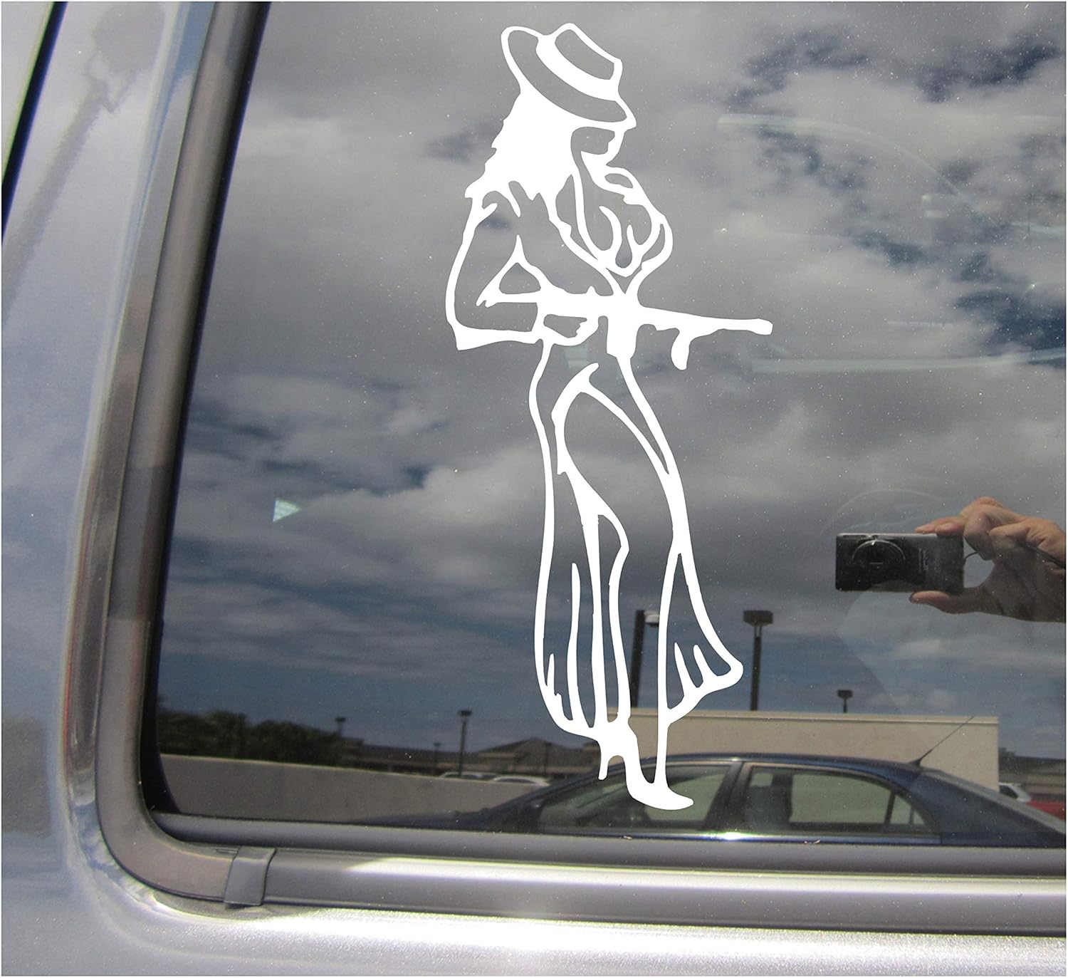 – Gangster Lady Bootlegger con Tommy Gun – Gangster 1920s 1930s Vintage Retro Old School – Carros, camiones, ciclomotor, casco duro, automóvil,