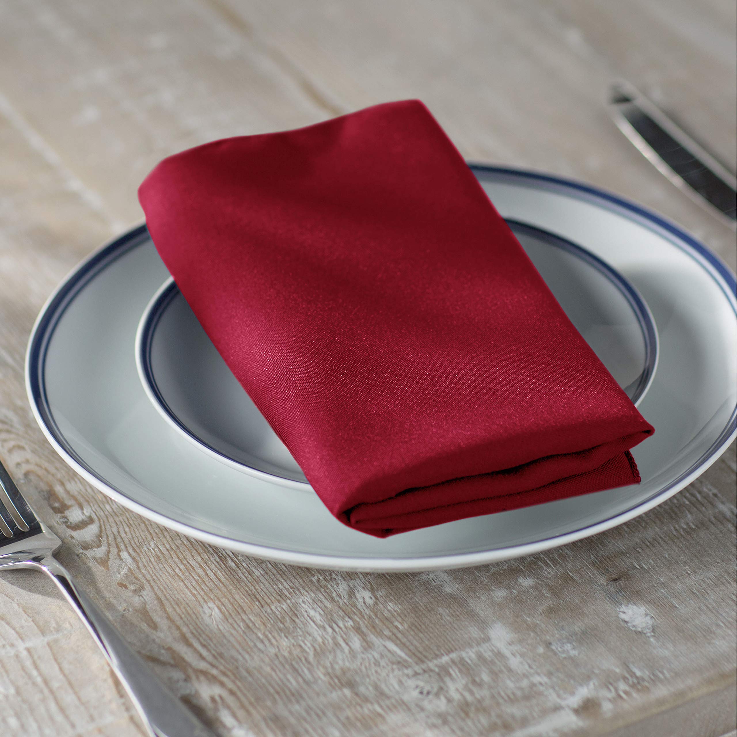 LA Linen Lot De 4 Serviettes En Tissu Doux Mélangé – Serviettes