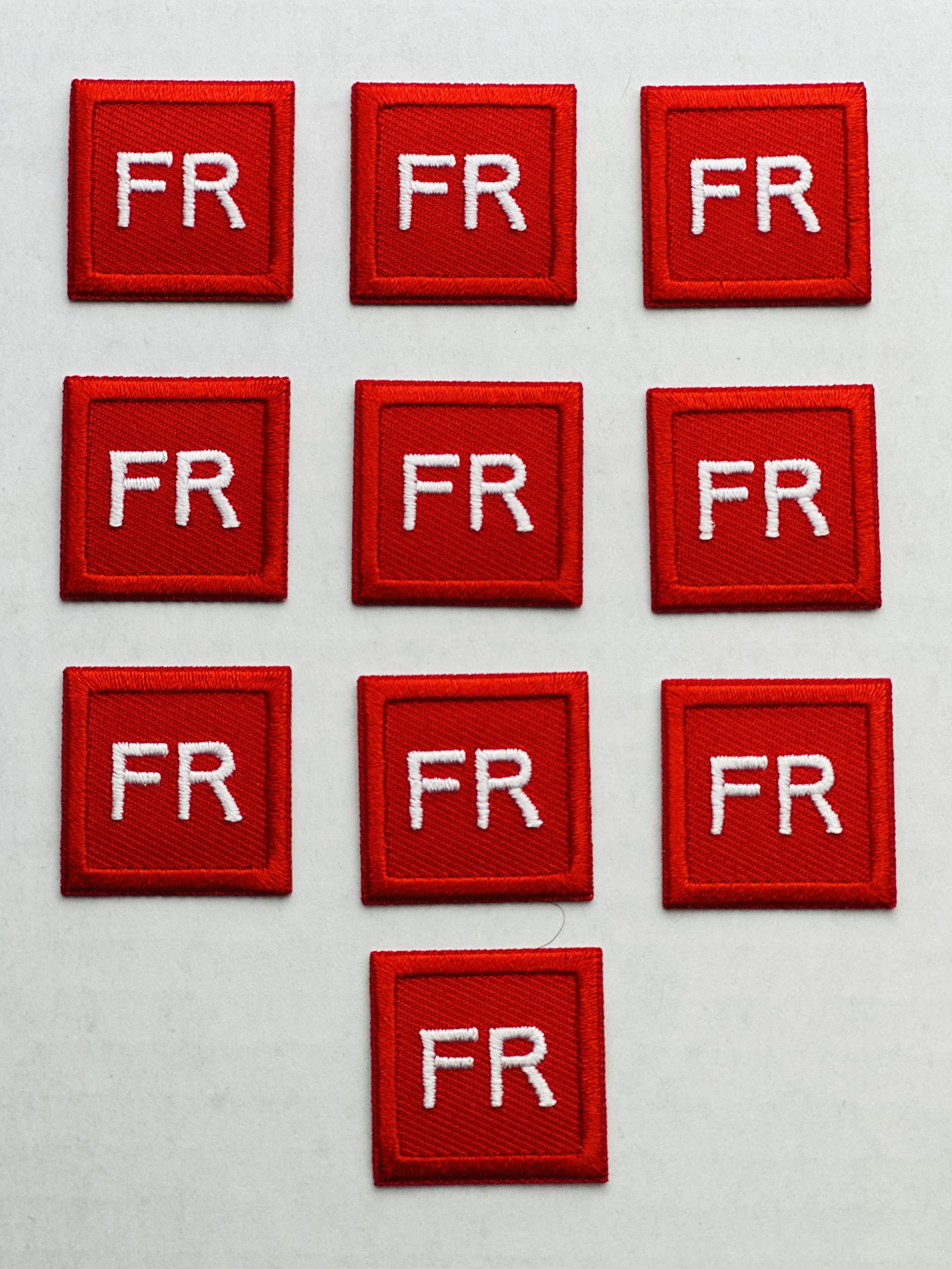 10 Replacement FR Clothing Patches (Red FR)