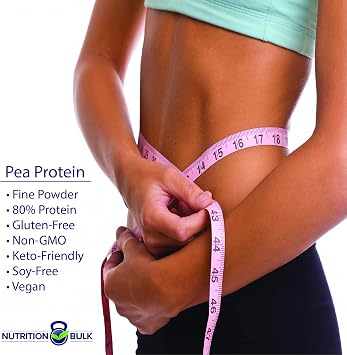 Pea Protein Powder - NutritionBulk.com, Isolate, Unflavored, Dairy-Free, Keto, Vegan, Gluten-Free, Non-GMO (1 lb)