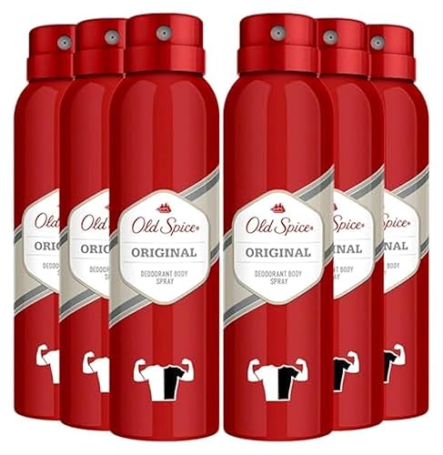 Old Spice Desodorante en aerosol corporal, aroma original, 5.1 onzas (paquete de 6)