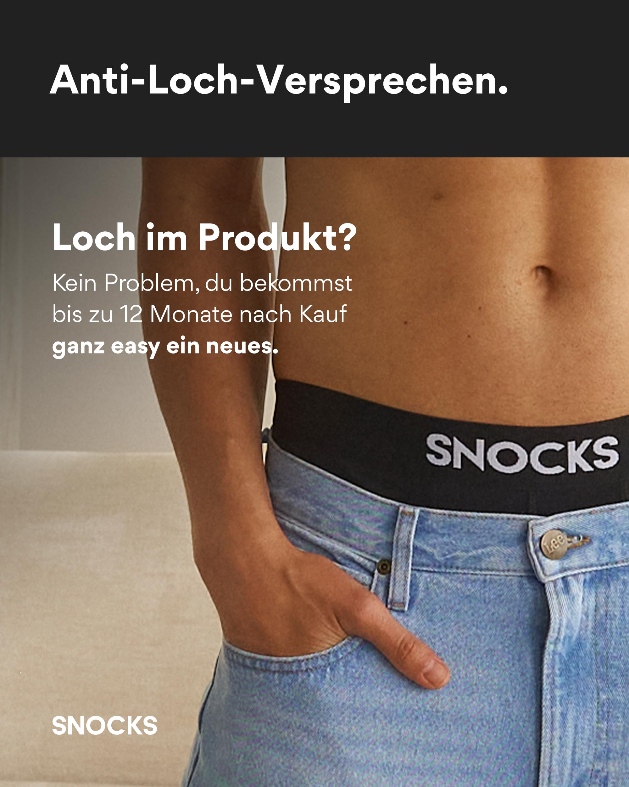 Snocks Lange Boxershorts Herren Bio-Baumwolle 6er Pack Atmungsaktiv Sport Alltag Unterhosen Gr. S-4XL