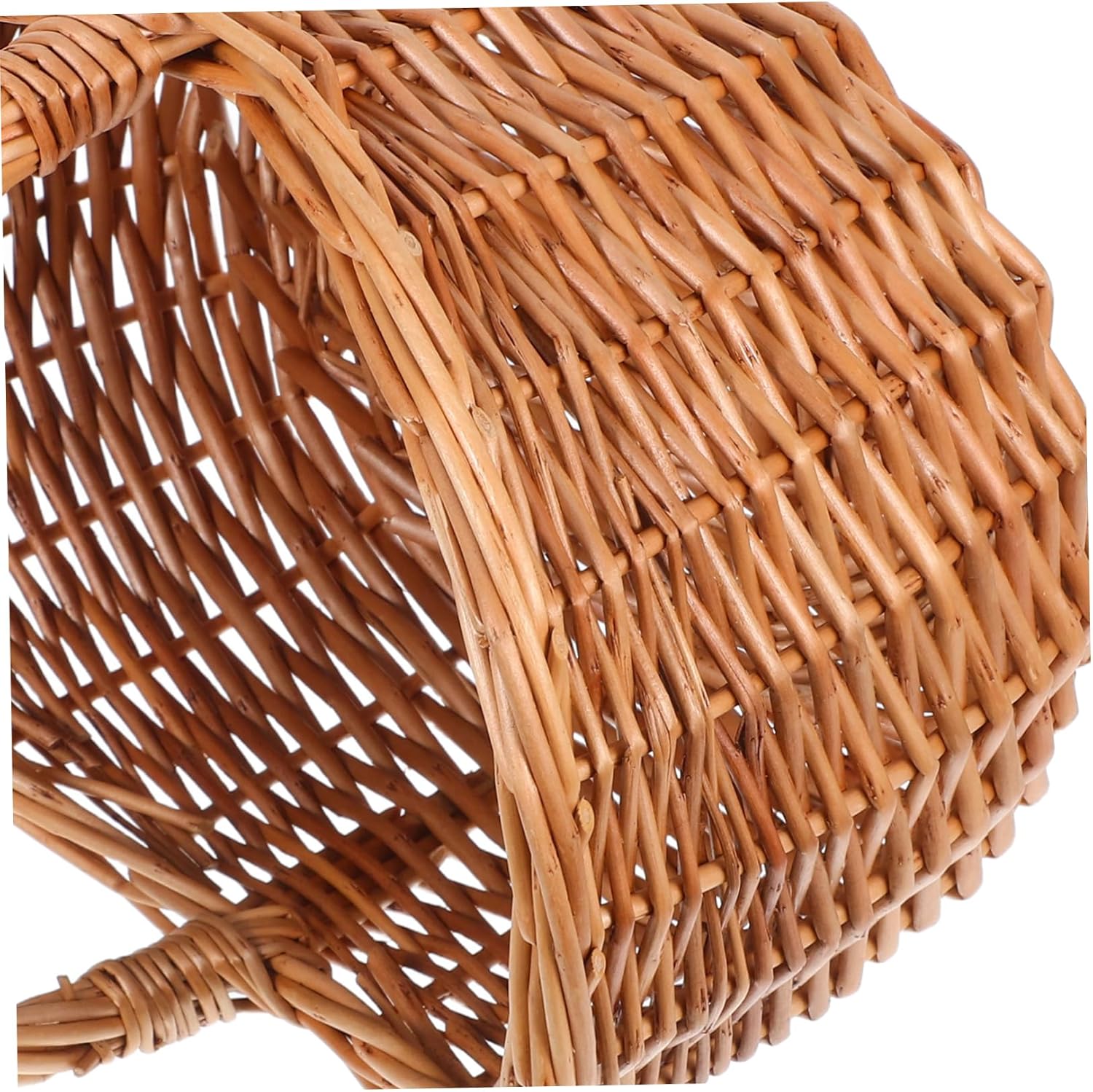 Handwoven Willow Storage Organizer with Sturdy Handle for Picnics Floral Arrangements and Home Decor Lightweight and Versatile Design