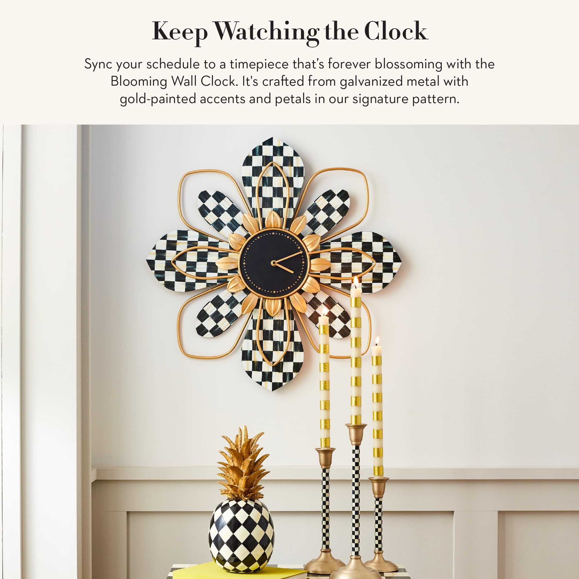 新品時計　SYNC WALL CLOCK FLOWER BOMBER Minimalist Flower Acrylic Wall Clock - Berry Tones – Poppy and