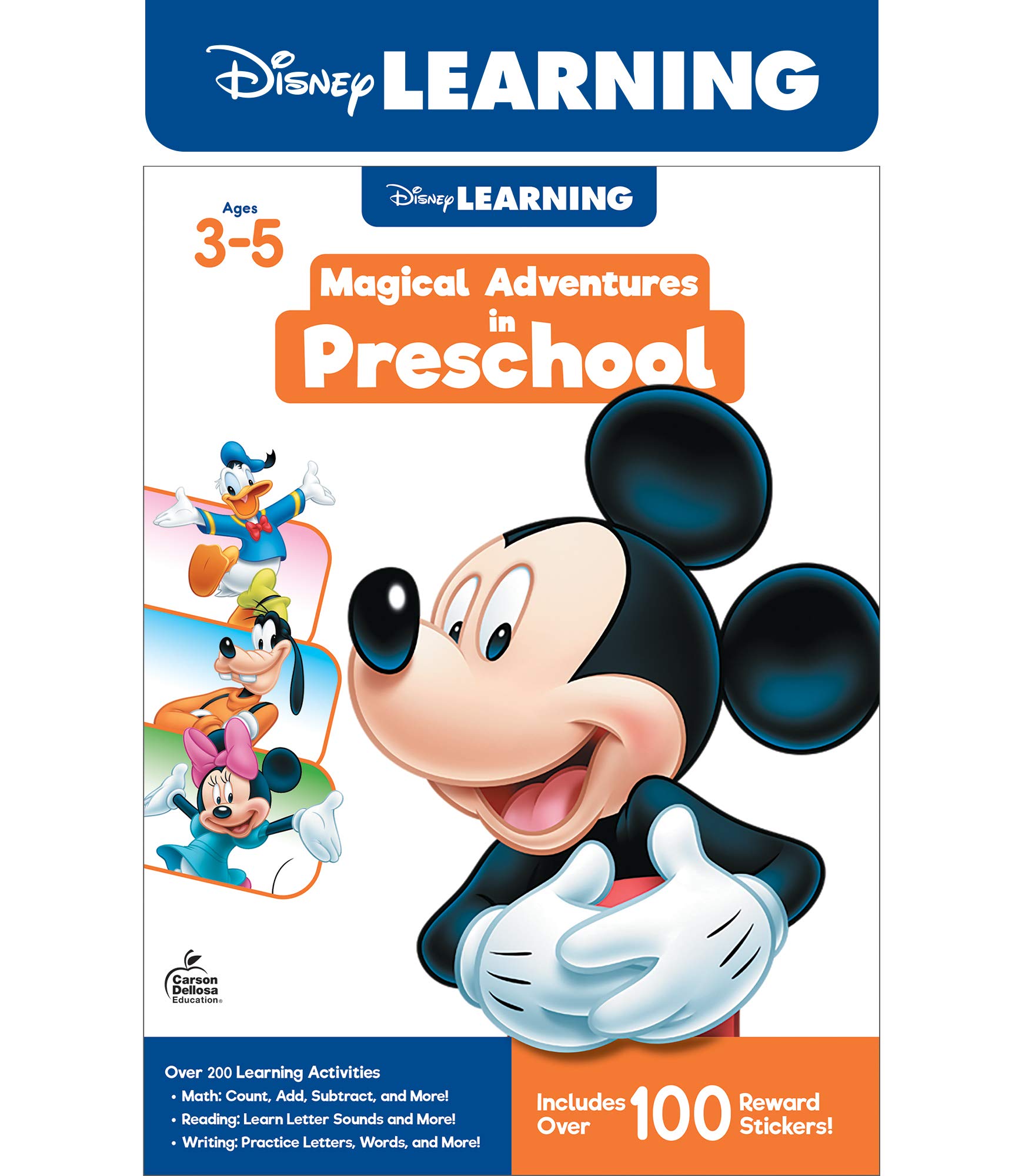 Disney Learning | Magical Adventures in Preschool | Math and Language Arts Workbook, 256pgs