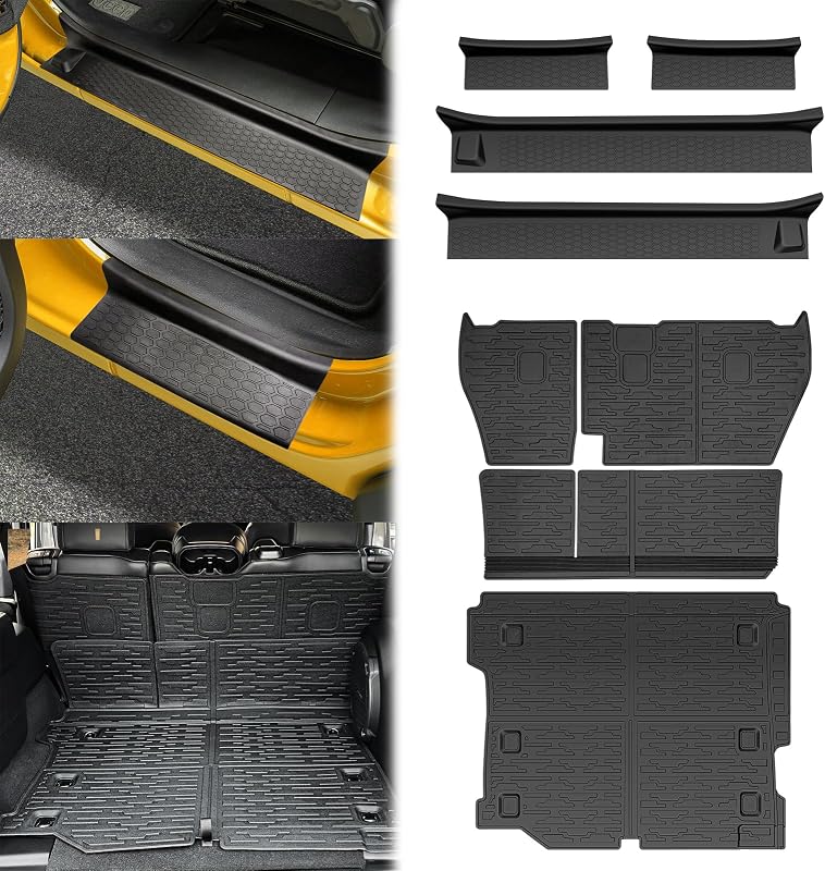 Kit de Forros para Porta-Malas e Protetores de Soleira JTYZSM para Jeep Wrangler JL Unlimited 4x4 4 Portas 2018–2025