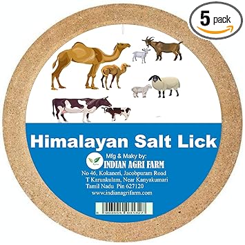 IAgriFarm? Himalayan Rock Salt Pack of 5 Animal Lick for Cow, Goat and Sheep