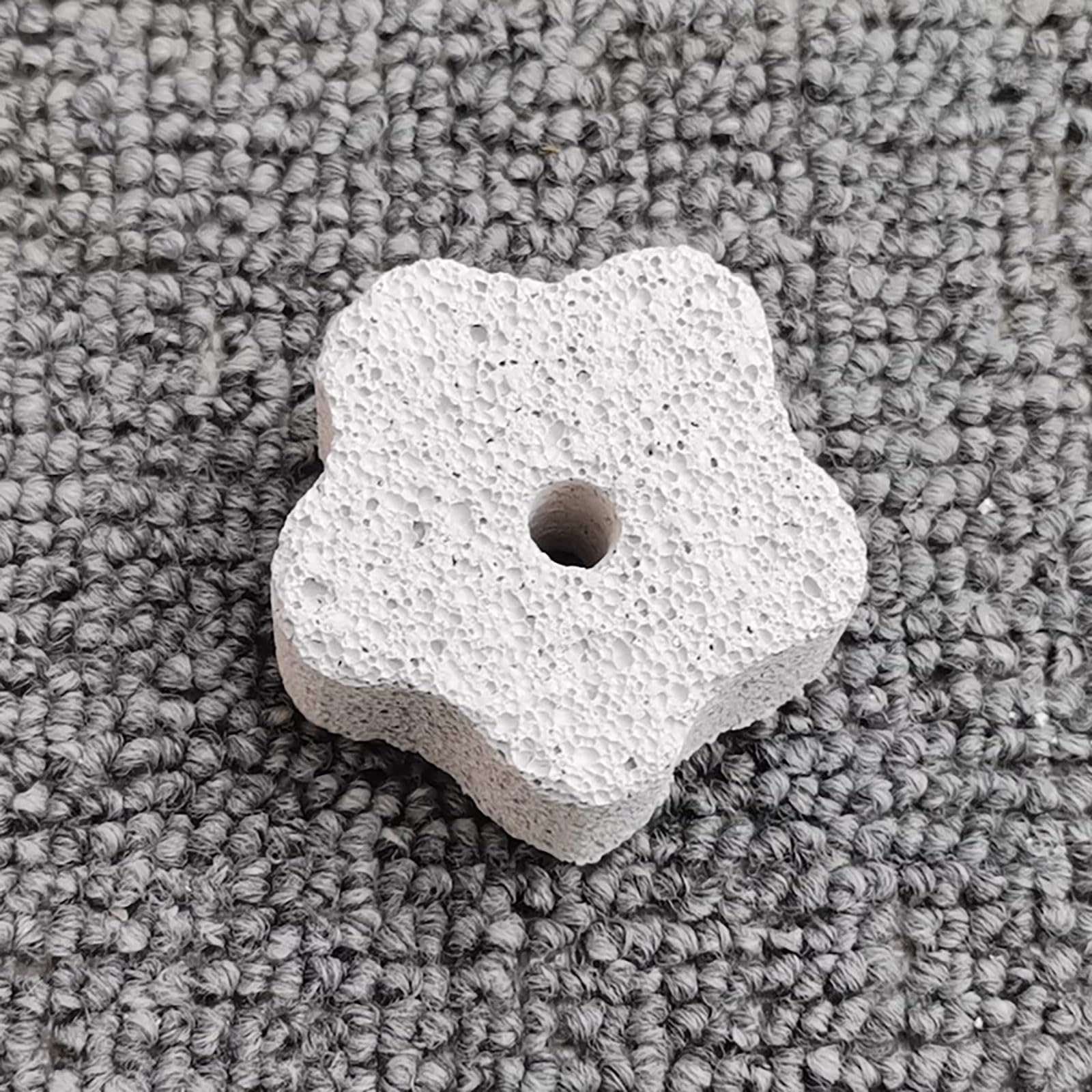 QHLWTT 6Pcs Natural Pet Teeth Grinding Stone Hamster Bunny Calcium Chew Stone Healthy Mineral Stone Chew Toy with Hole for Hamster Rabbit Guinea Pigs - Image 4