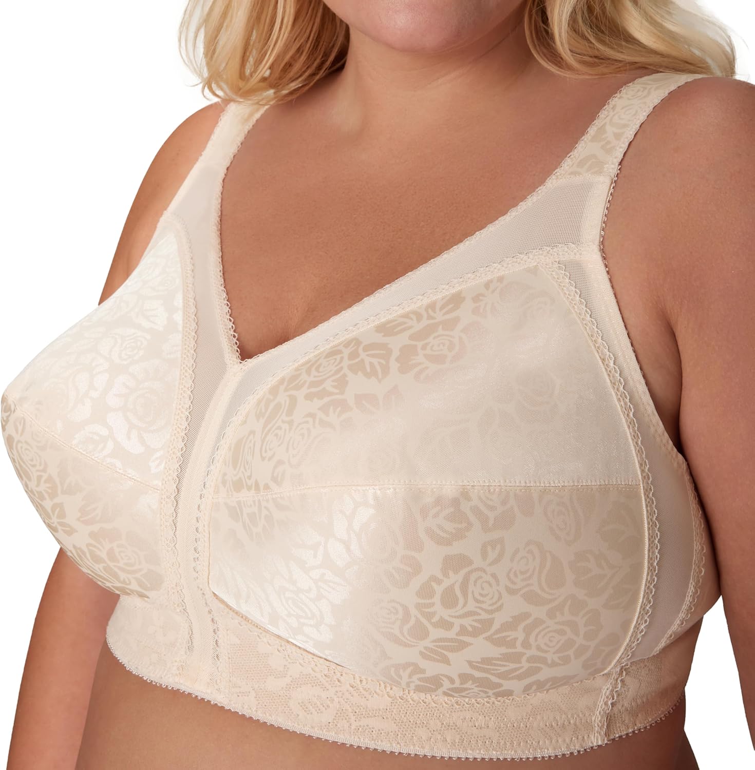 Playtex Women's Wireless Bra, 18 Hour Plus-Size Bras Available, Full Coverage, Smoothing, 4693, Single or 2-Pack - Image 3
