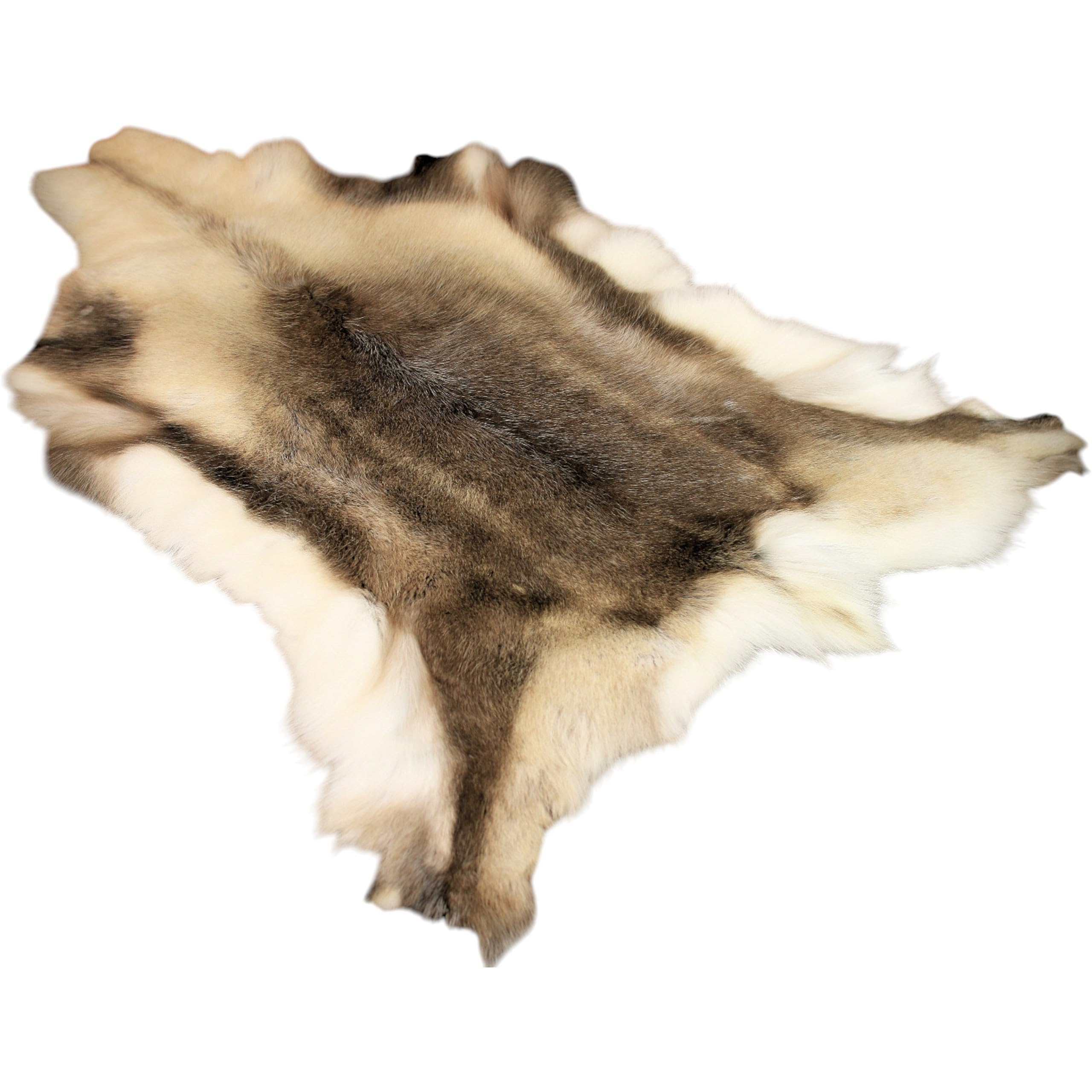 Rentierfell ca. 135 x 80 cm – echtes Naturfell, luxuriös weich & extra warm, nachhaltige Herkunft, jedes Fell EIN Unikat, ideal für Wohnraum, Kamin, Schlafzimmer & stilvolles Wohnen