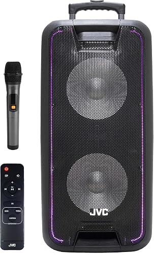 JVC 80W 10-Inch Woofer Trolley Speaker with Wireless Mic
