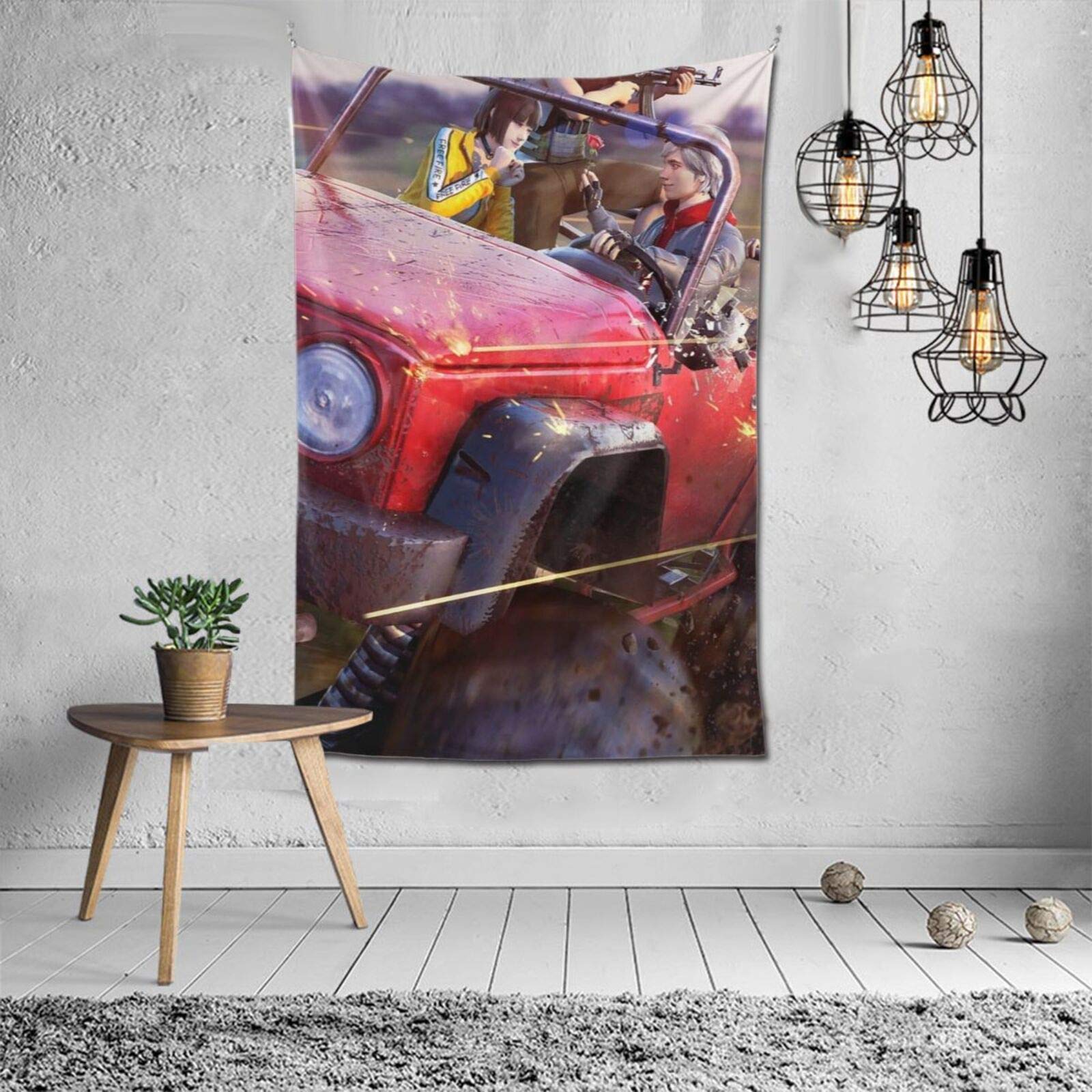 Free Fire De Amor Tps2nice फैशन आंतरिक सजावट बहुक्रियाशील बेडरूम व्यक्तित्व उपहार इनडोर दीवार फांसी कक्ष पर्दा उपहार दीवार सजावट