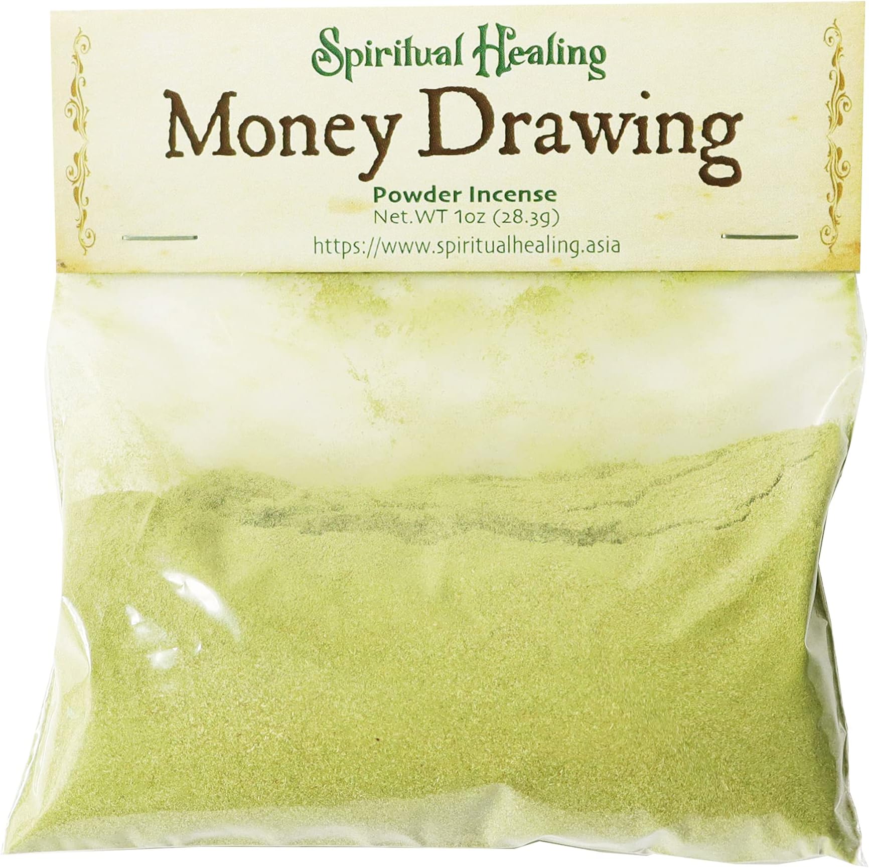Spiritual Healing - Money Drawing Powder, Fast Luck Lotto, Makko Powder, Incense Making Kit, Money Drawing Candle, Loose Incense, Handcrafted with Herbs - 1 oz