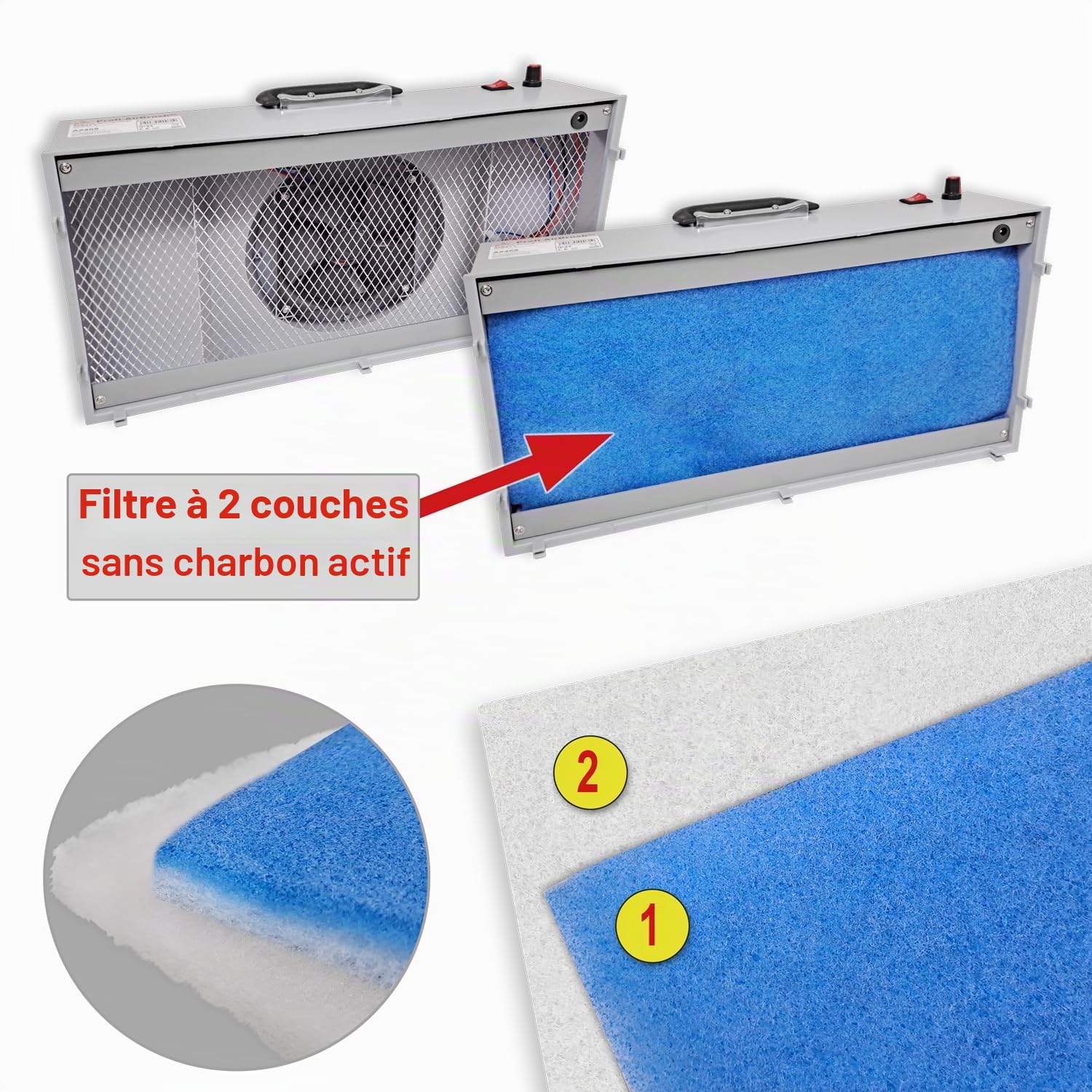 AMUR Cabine de Peinture Aérographe Hobby 3 Système d'Extraction Efficace Silencieux pour Maquettes Modélisme Pliable
