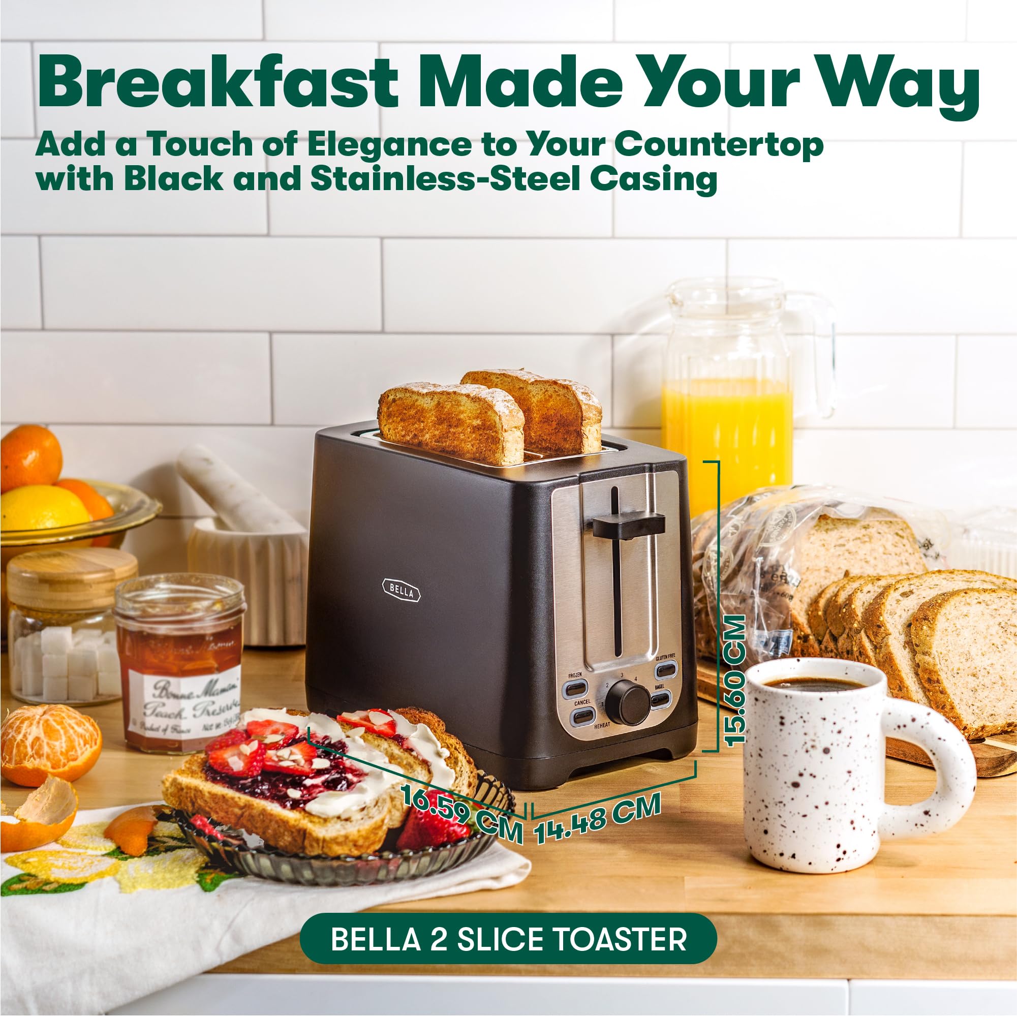 Slice Sage Black Toaster Toasters The Best Slice Wide BELLA