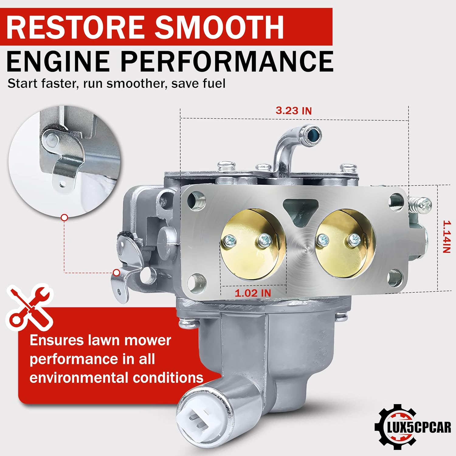 Carburetor Carb Replacement For Briggs Stratton V-Twin Intek 22HP 23HP 24HP 25HP 26HP 27HP Engine 407777 40G777 40H777 406777 40F777 407677 44677A 446777 405777 446677 445577 441777 445705 445777