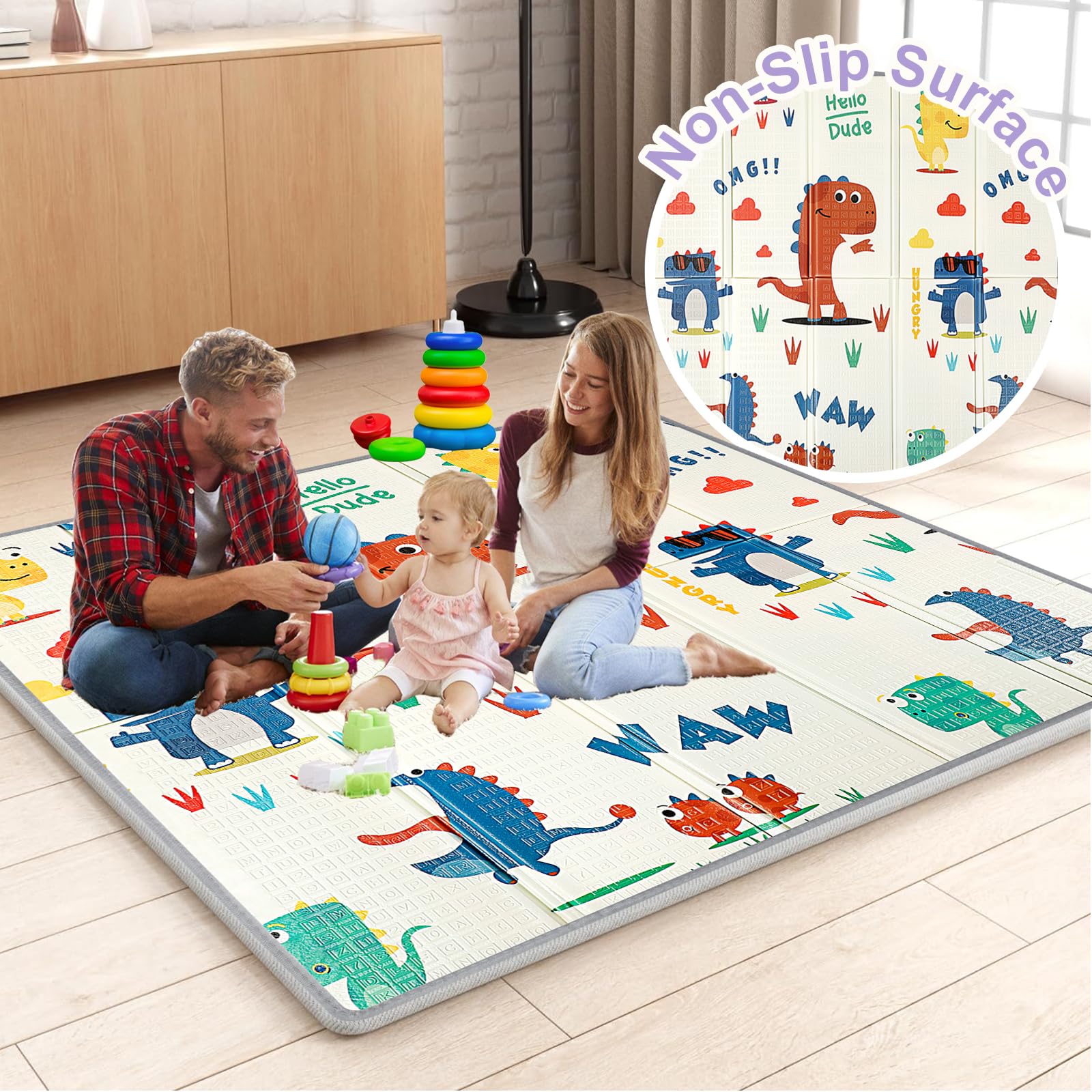 120x120cm Laufstall Baby,Laufgitter Baby Faltbar mit Matratze,Kinder Laufgitter mit Spielmatte 4 Saugnäpfen, Schaum Matte,Atmungsaktivem Mesh Reißverschlusstür