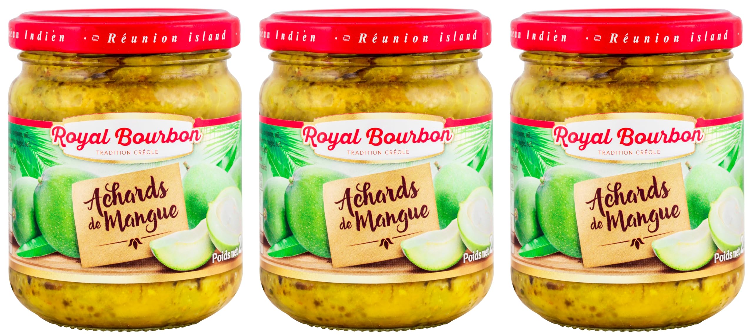 ROYAL BOURBON - Ile de la Réunion - Achards Pot en verre de 200g :