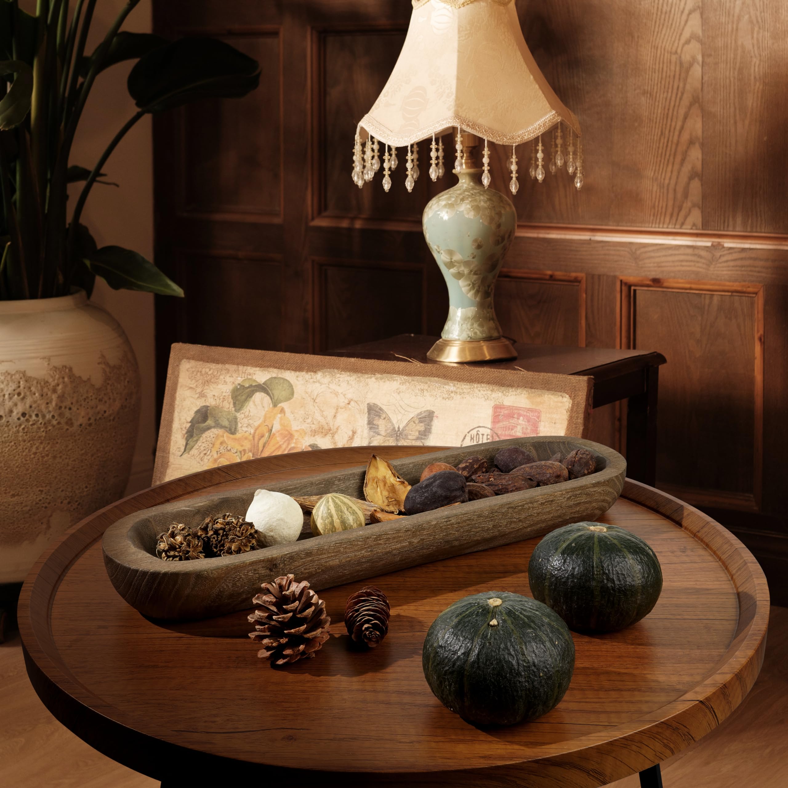 BIGPIPI Ciotola in legno per decorazione, ciotola per frutta intagliata in legno massello di forma naturale, ciotola decorativa in legno per centrotavola, ufficio, casa, ciotole multiuso per caramelle