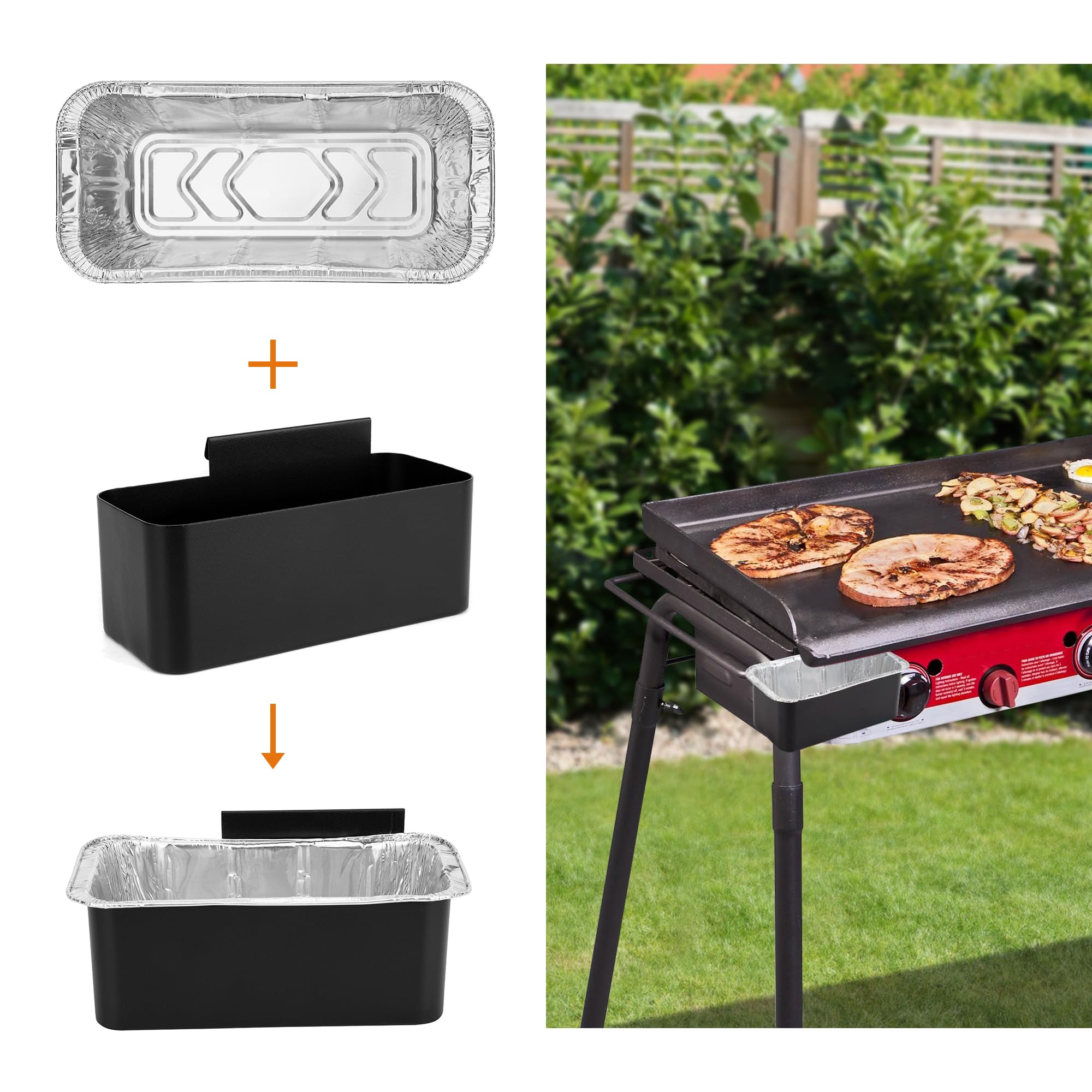 Stanrbroil Lot de 10 gobelets à graisse pour plaque de cuisson Camp Chef avec revêtement en aluminium pour réchaud de camping SG14 SG30 SG60 SG90 SG100