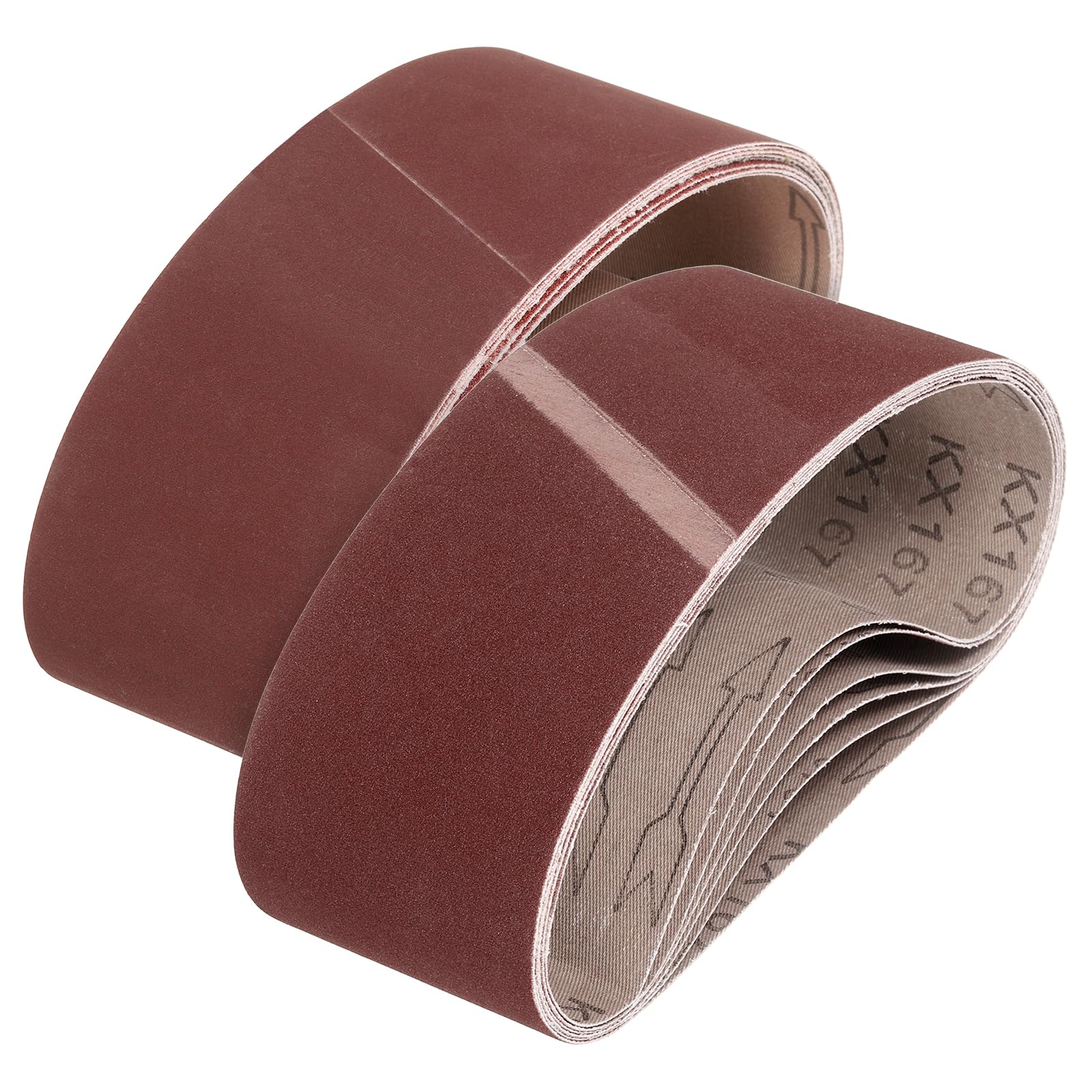 Bande abrasive 76x610 mm sourcing map en lot de 18 pièces pour ponçage bois et métal