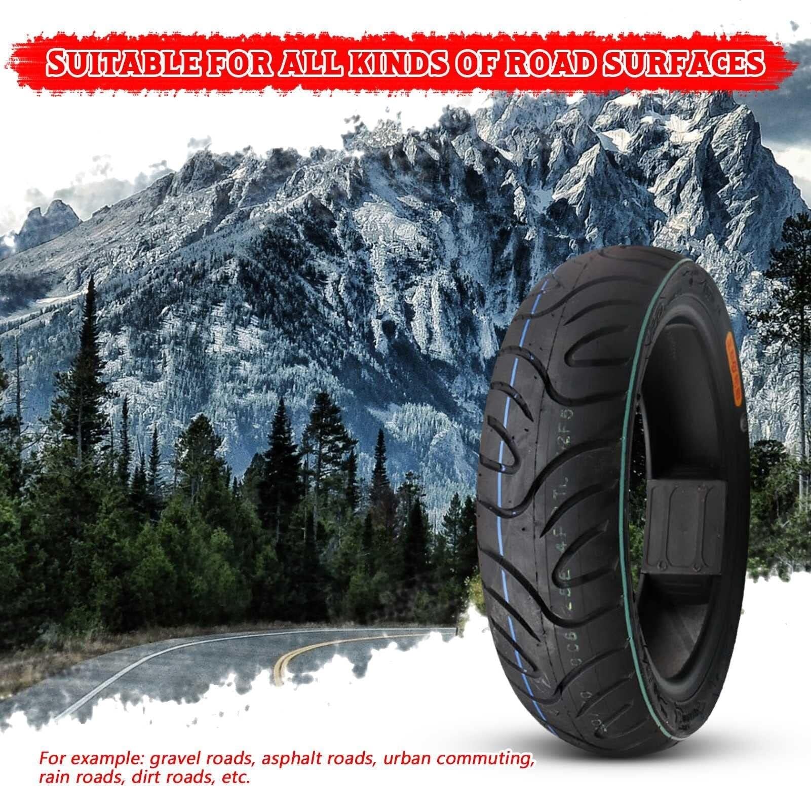 90/70-10 Neumático Sin Cámara para Scooter, 90 70 10 Neumáticos Neumáticos 4PR 225kPa 33J para Rueda Delantera o Trasera de Scooter Eléctrico