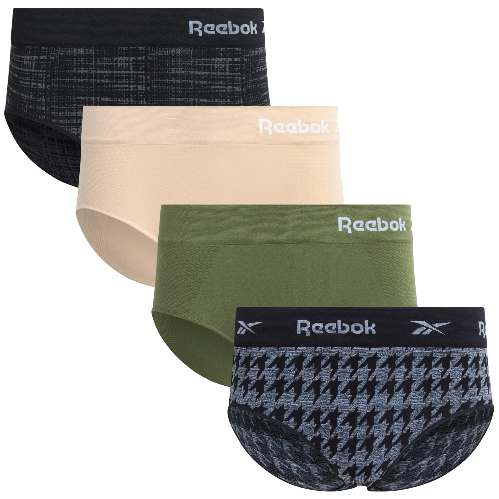 ReebokWomen’s Underwear – Seamless Hipster Briefs (4 Pack)