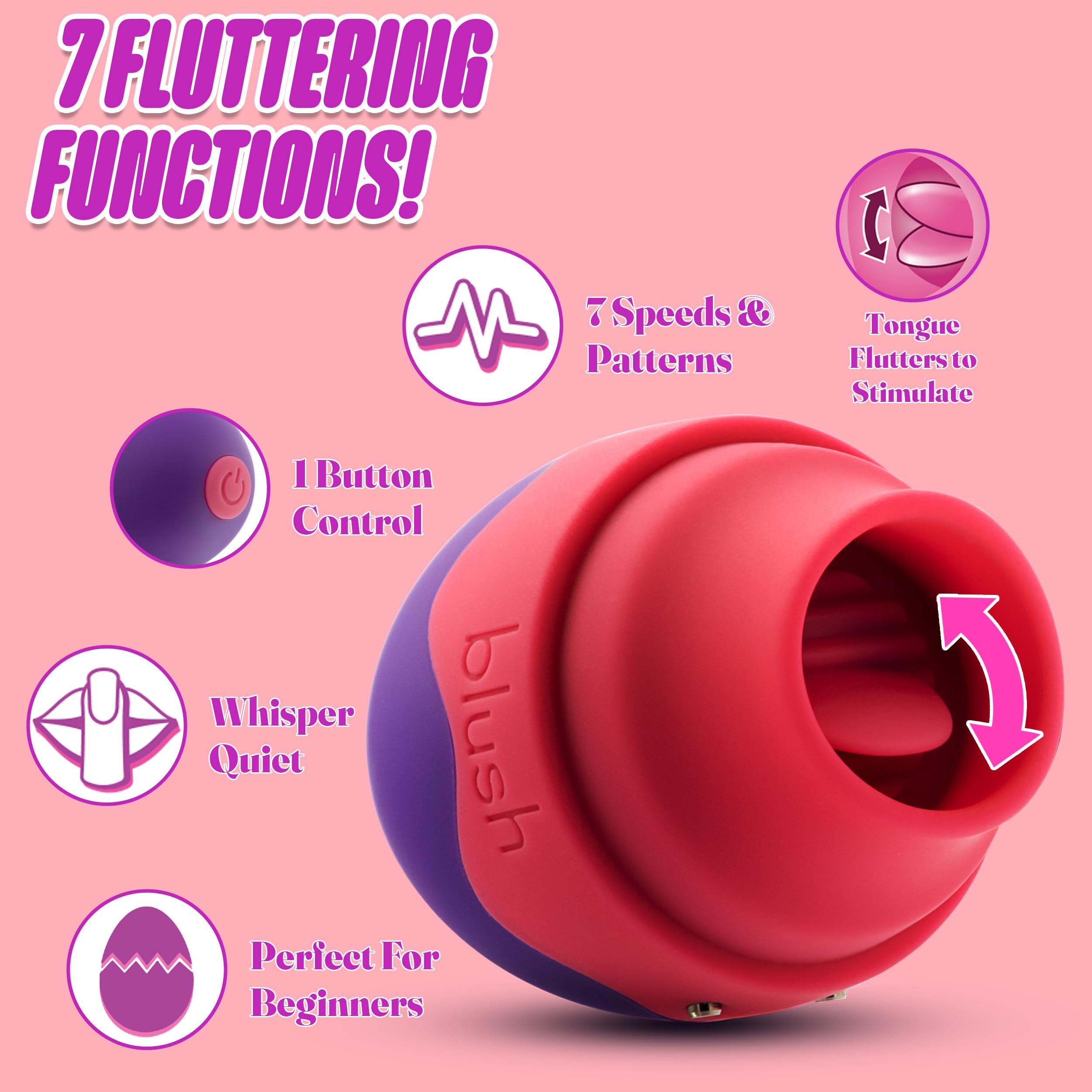 flutter tongue sex toy Wholesale Aria by Blush - Flutter Tongue Vibrator for your store main image 0