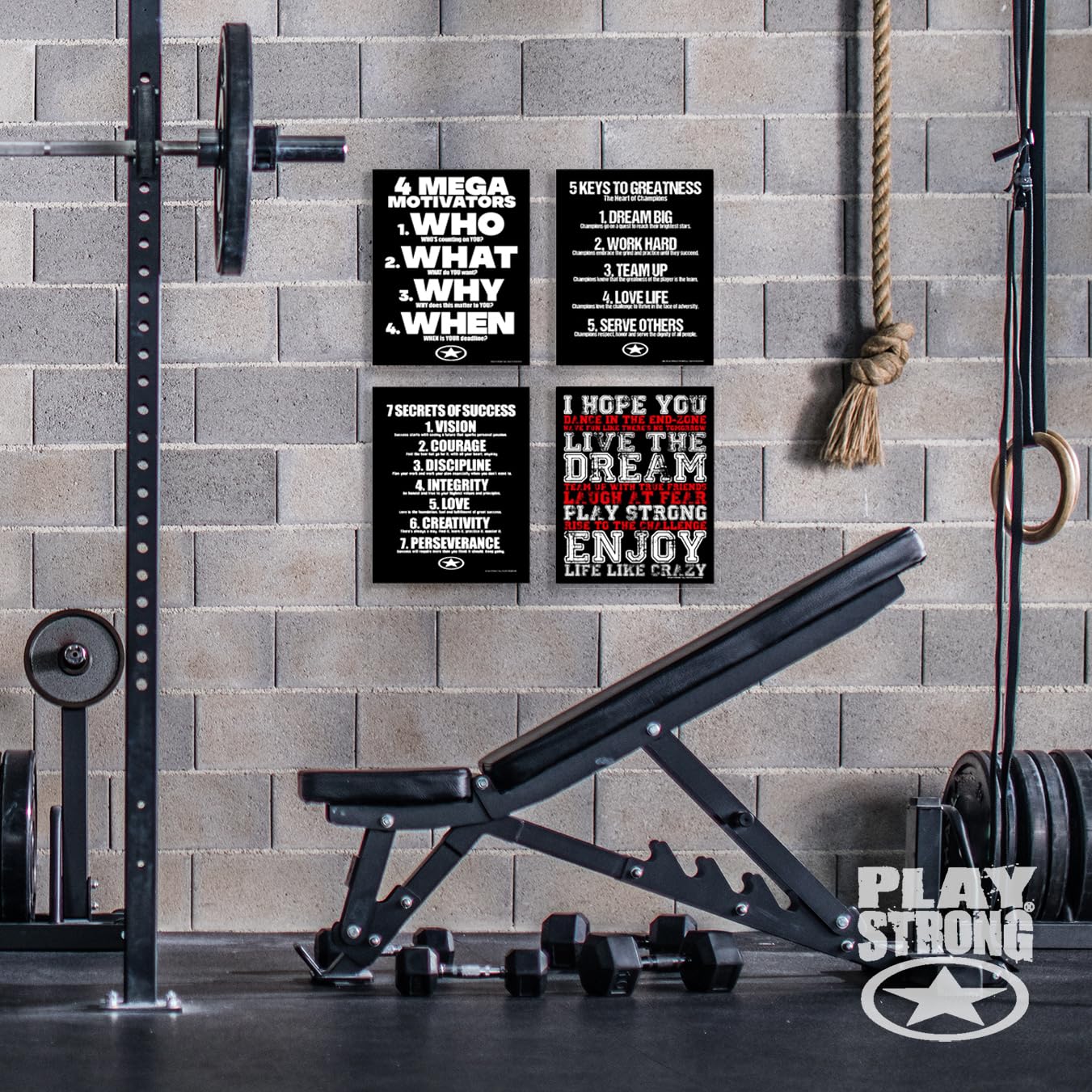 Amazon.co.jp: Play Strong メガポスター 4枚パック サイズ 8.5インチ