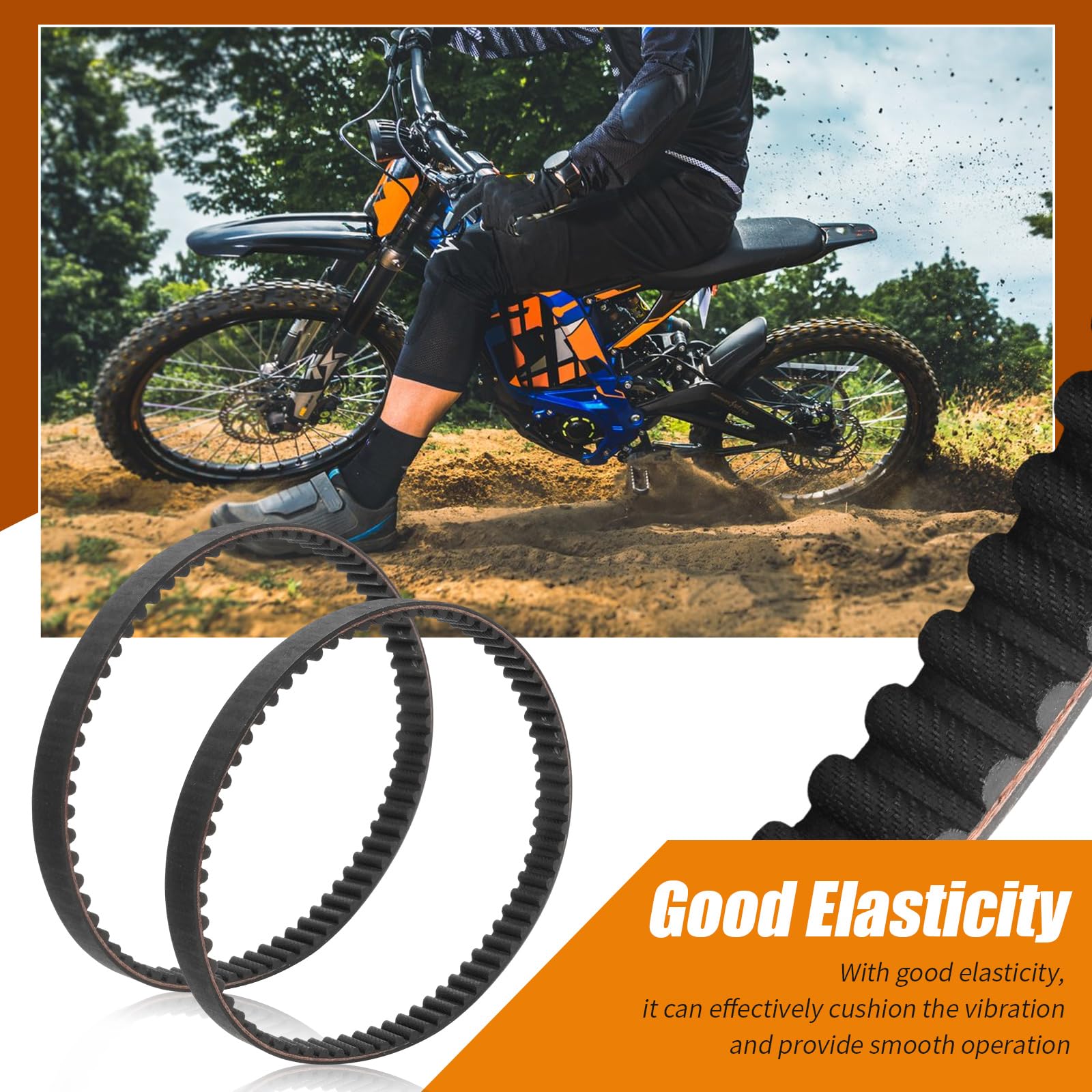 Lot de 2 courroies de transmission, remplacement pour Sur-Ron Light Bee S/X, remplacement pour Sur-Ron Segway X160/X260