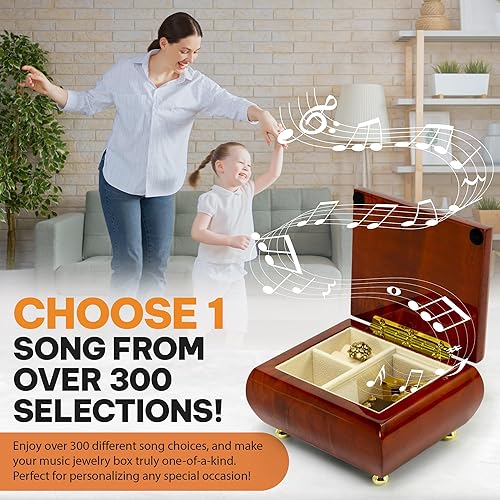 Miniatura 6 de Joyero de madera simple pero hermoso y con clase, muchas canciones para elegir, Georgia On My Mind