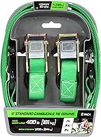 Vista 8 de SmartStraps Correas de trinquete Cambuckle de 6 pies, paquete de 2 correas de trinquete de amarre estándar, resistencia a la rotura de 1,200 libras