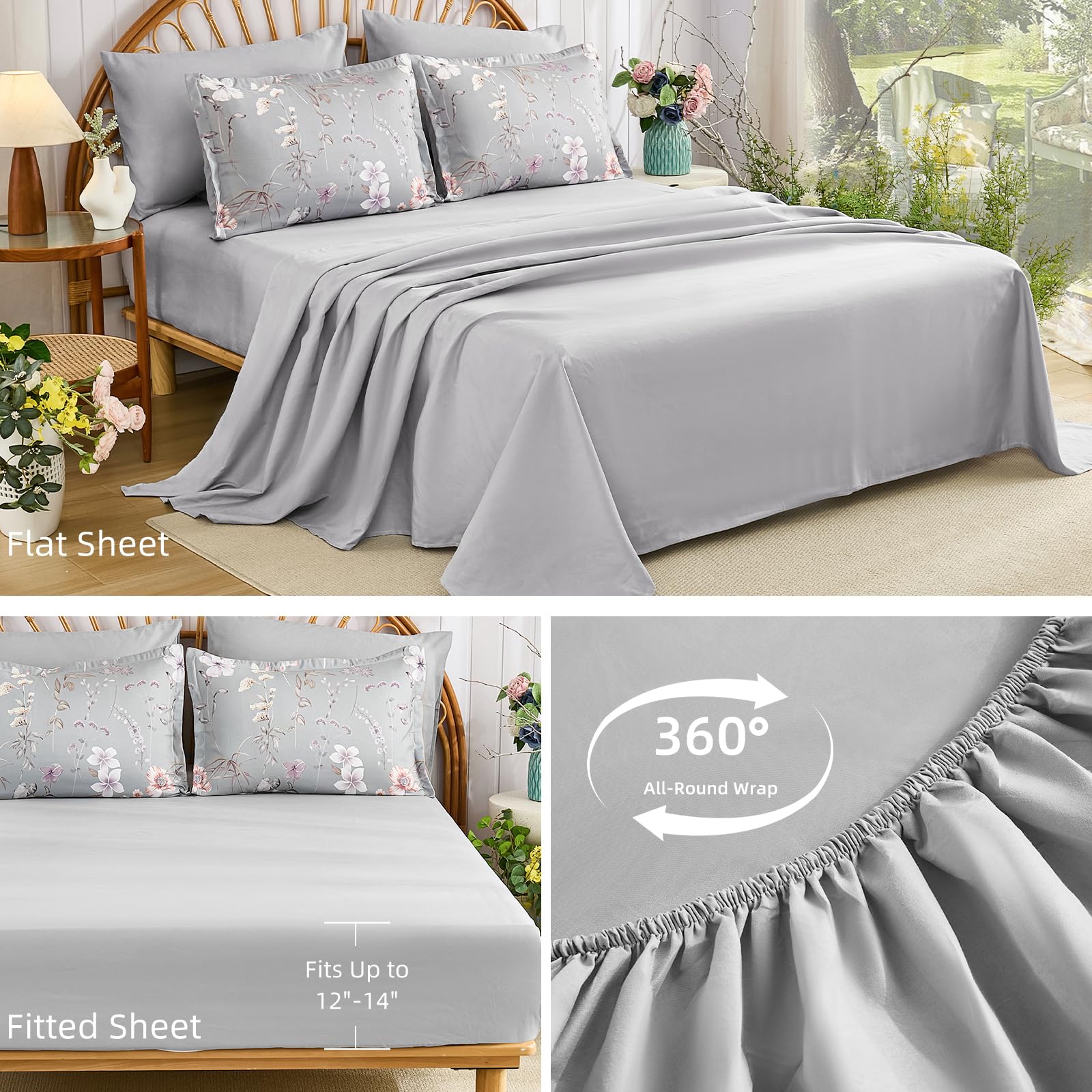 DJY JY03AB091331Q7U-D Schmusetuch Set grau