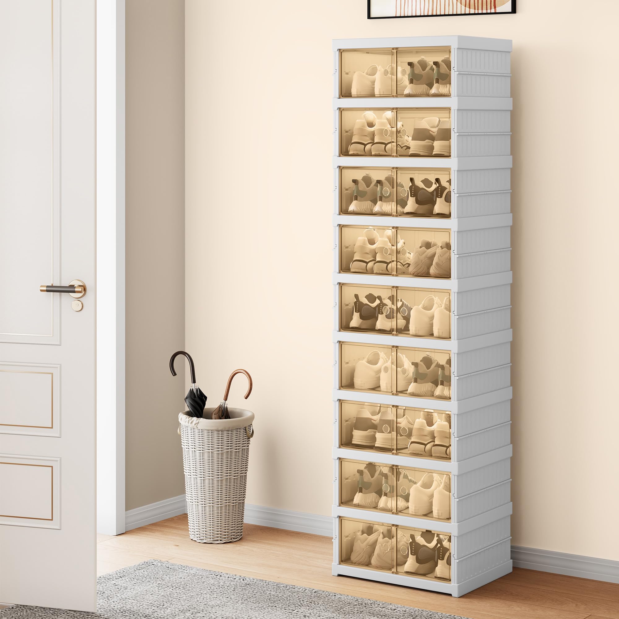 Stackable Shoe Size 15 Shoe Storage Clear Shoe Storage Boxes