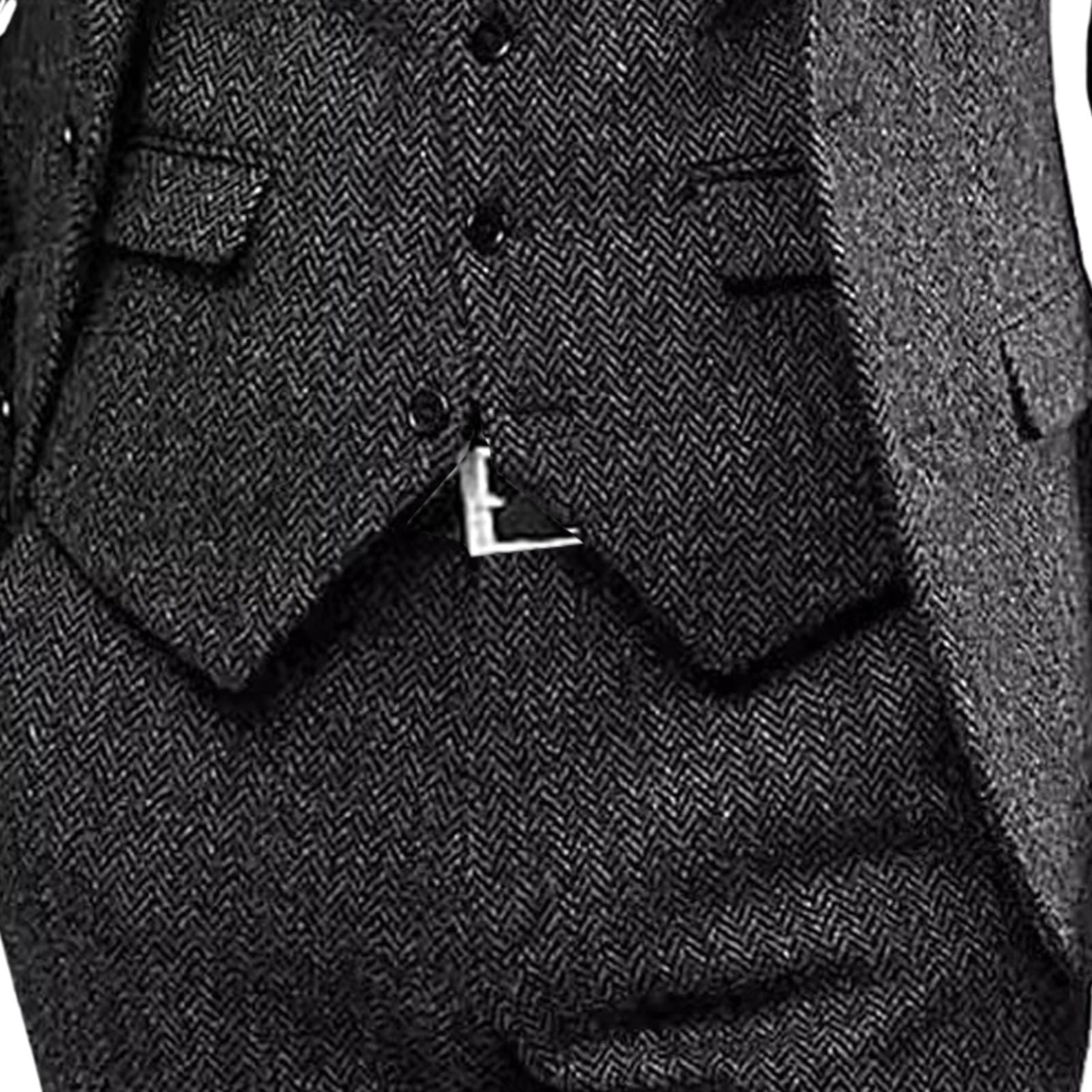Traje de 3 piezas de tweed para hombre, traje de esmoquin formal y ajustado, traje de esmoquin formal, blazer, pantalones, chaleco
