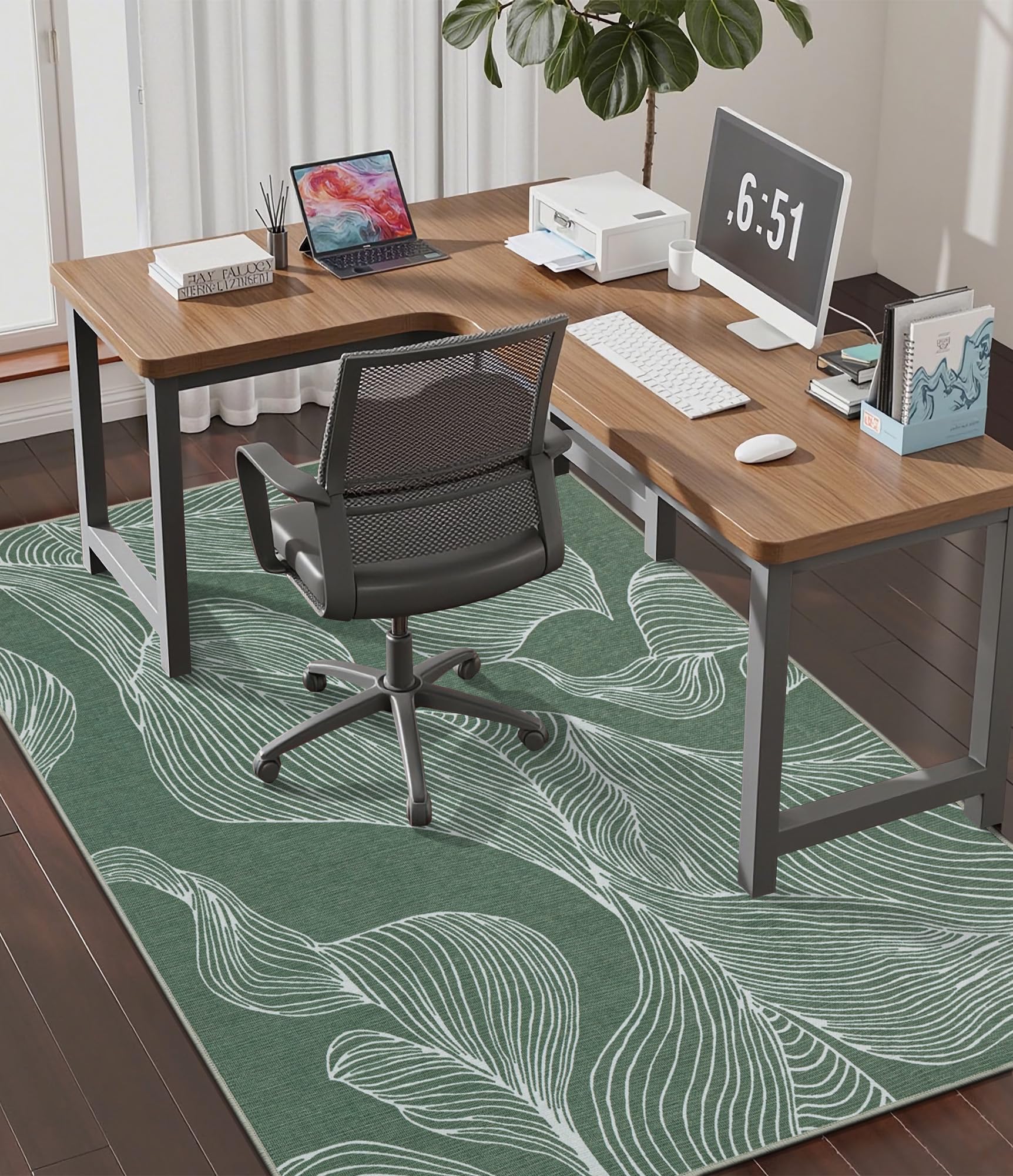 chakme Office Chair Mat for Hardwood Floor 60x45 Easy Glide Computer Desk Mat Protector for Rolling Chair Under
