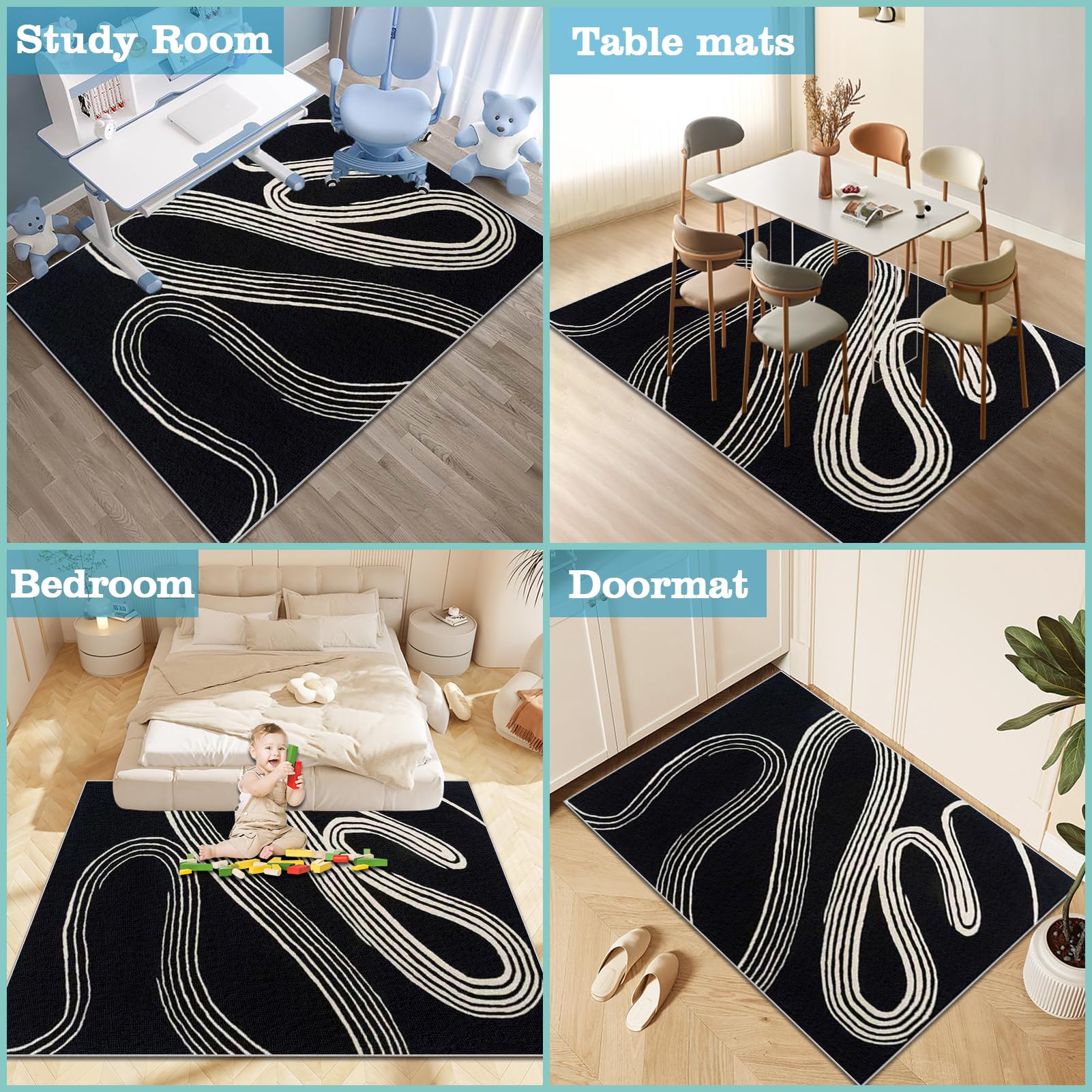 Bodenschutzmatte Bürostuhl Verschiedene Größen Bürostuhl Unterlage geeignet für Parkett Laminat Teppich Fliesen Hartböden Rechteckig Non Slip Gaming Schreibtischstuhl Schutz Matte 180 x 200 cm