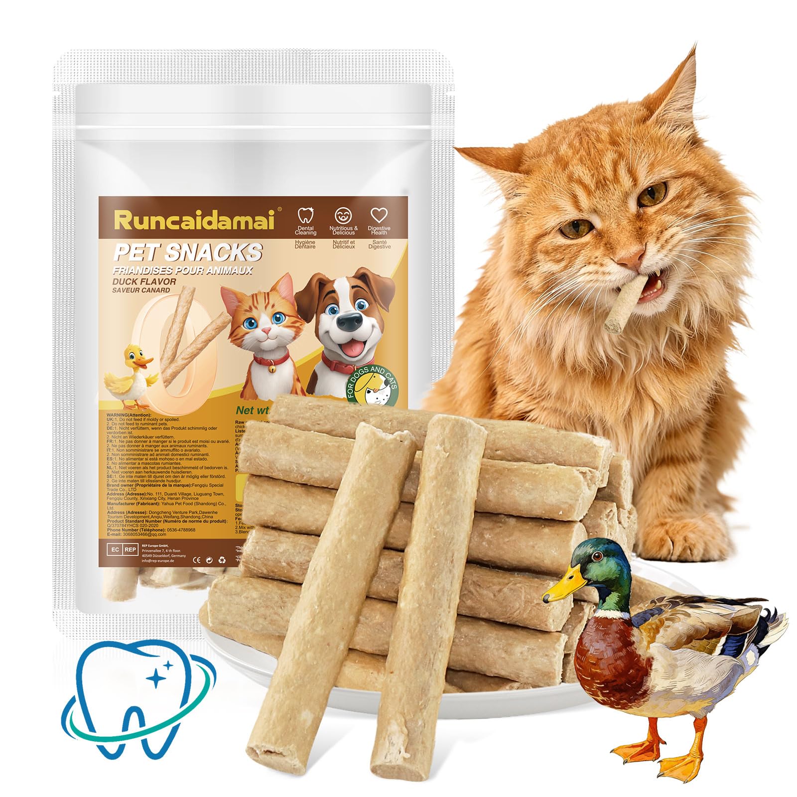 Freeze Dried Cat Chew Sticks, Duck Recipe
