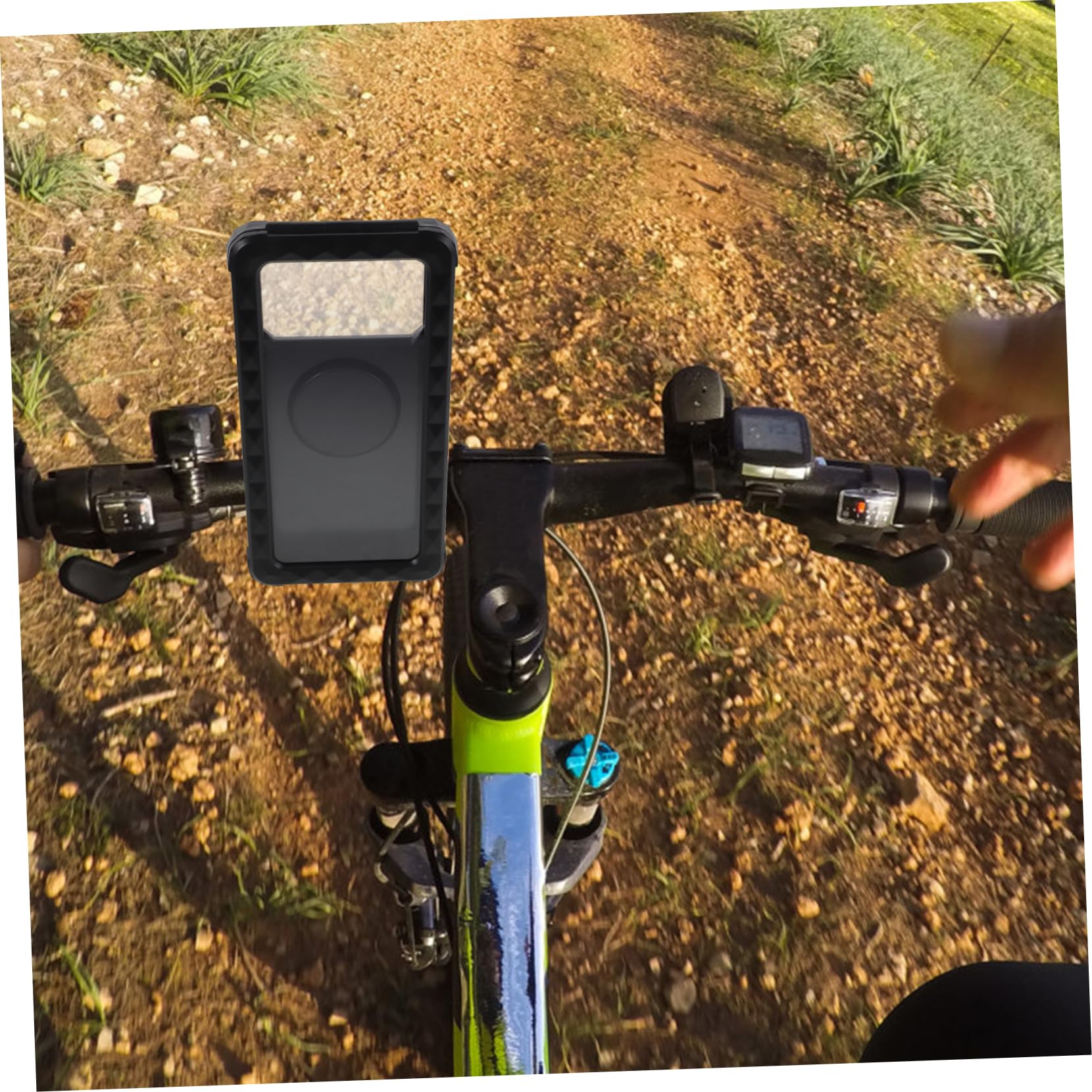 Soporte Antivibración para Teléfono De Motocicleta Montaje Manillar Ajustable Estuche Cerrado