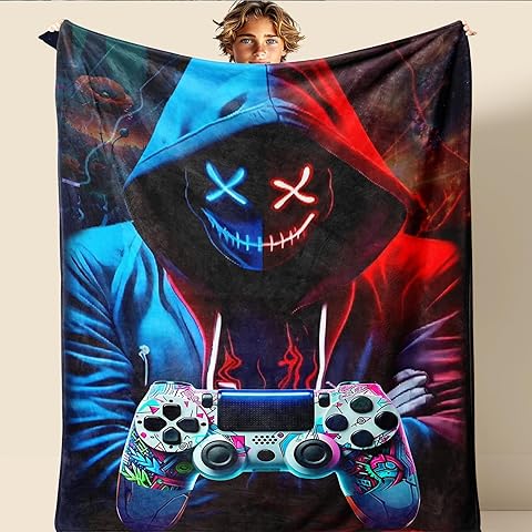 Gaming Throw Blanket, Boys Girls Gaming Blankets, Gaming Blanket for Boys Gifts for...