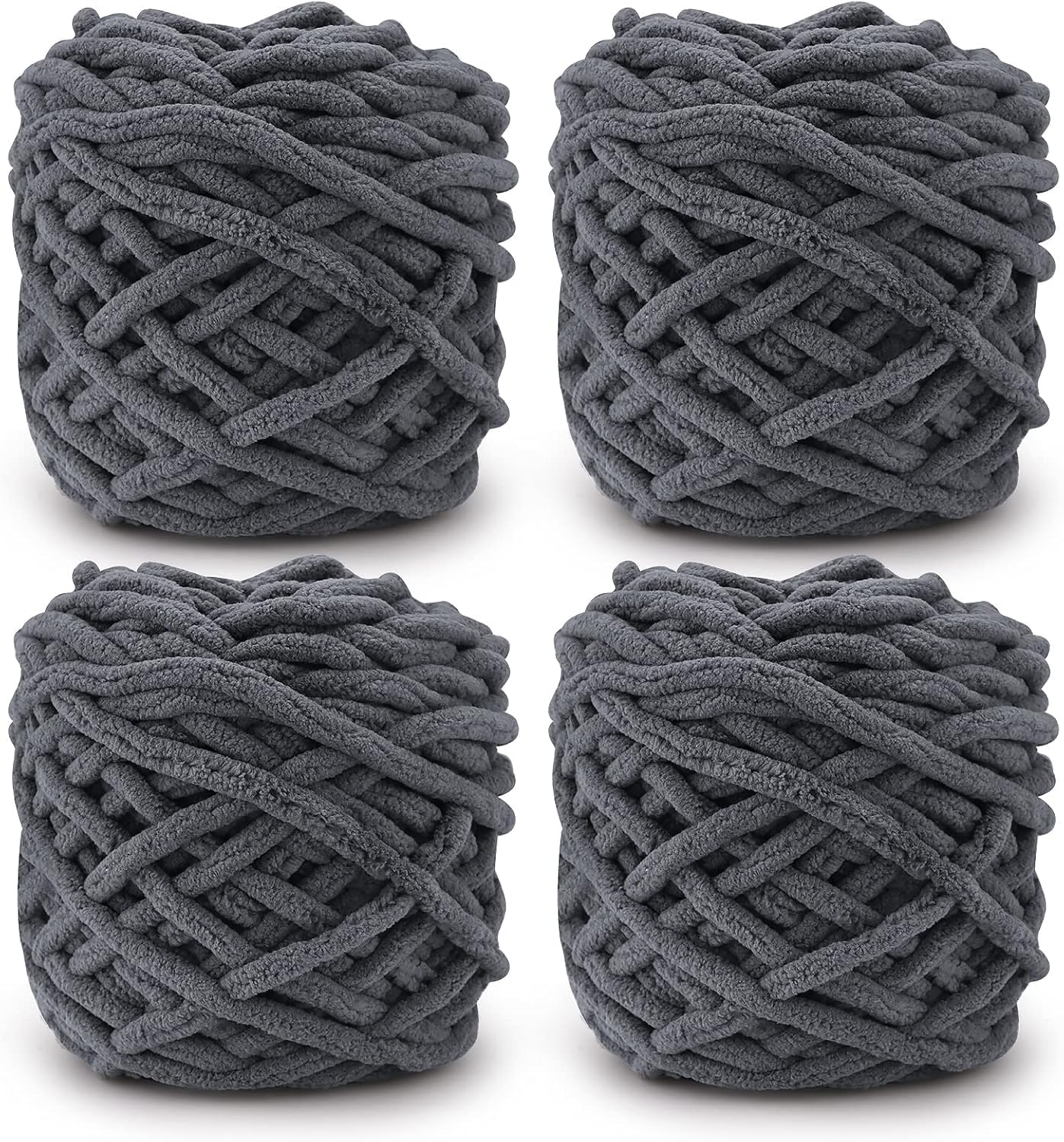 Coopay 4 x100g Gomitolo Lana Grossa per Maglieria Sfumato, Lana per Uncinetto & Ferri da Maglia, Super Morbido, Filato per Uncinetto per Maglioni Eleganti, Sciarpe, Cappelli - Macaron