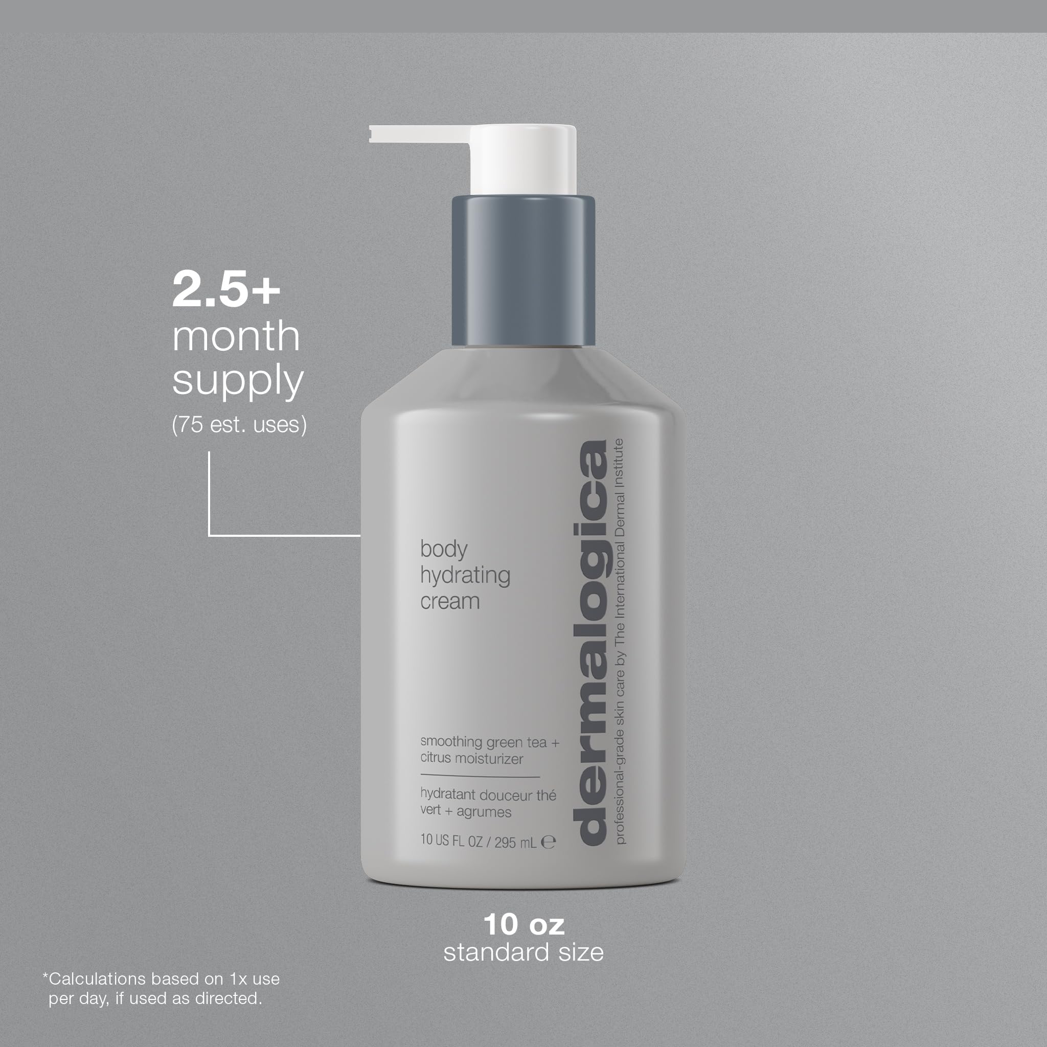 Dermalogica Body Hydrating Cream per Pelle Secca 295ml | Crema corpo con acido lattico che idrata, leviga e ammorbidisce la pelle secca o spenta.