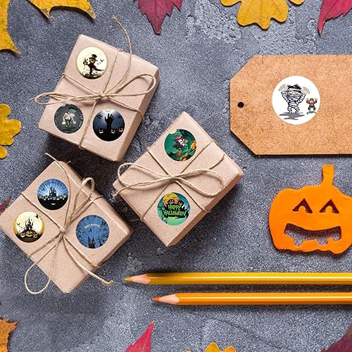 Miniatura 5 de 96 calcomanías de regalo de pavo de Acción de Gracias, etiquetas de regalo redondas para sobres, etiquetas autoadhesivas para el día de Acción de