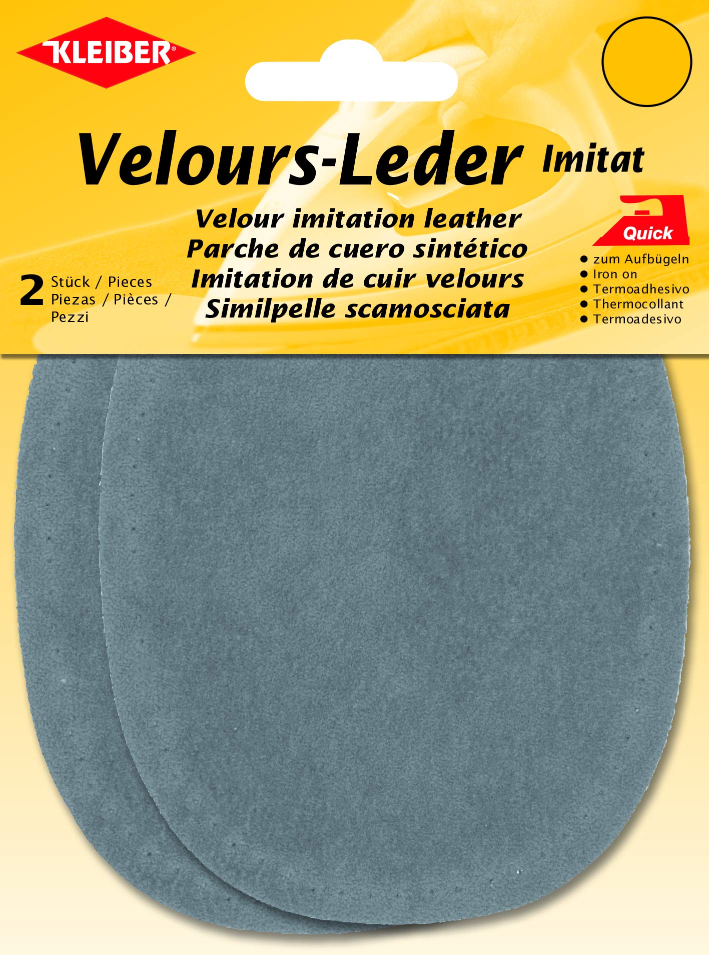 Kleiber Velour Bügelflecken oval Medium