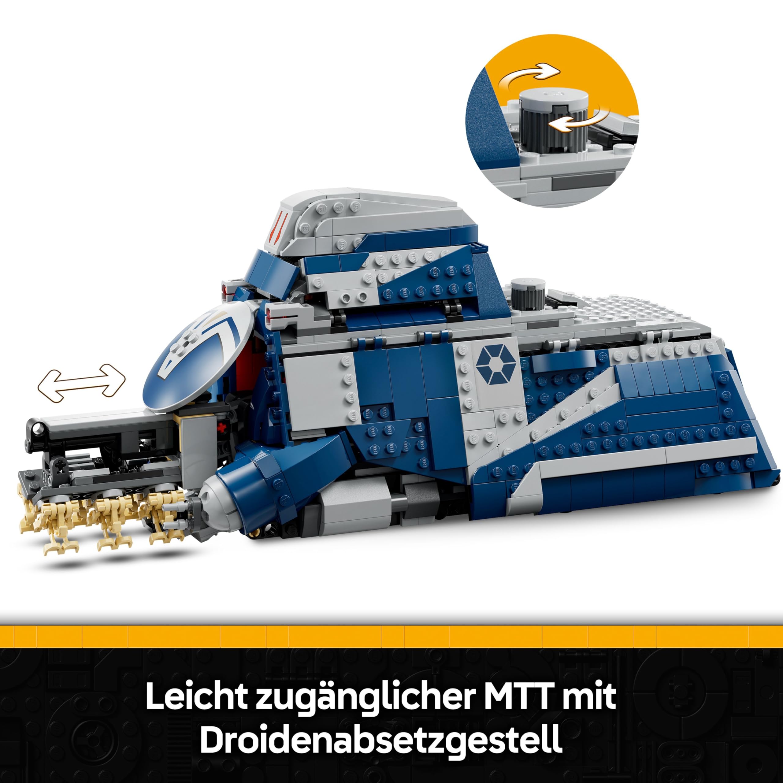 LEGO Star Wars: The Clone Wars MTT der Separatisten in der Schlacht von Felucia - Spielzeug mit Lichtschwert - Kinder Geschenk für Jungen und Mädchen - Modellbau zum Ausstellen und Sammeln - 75435