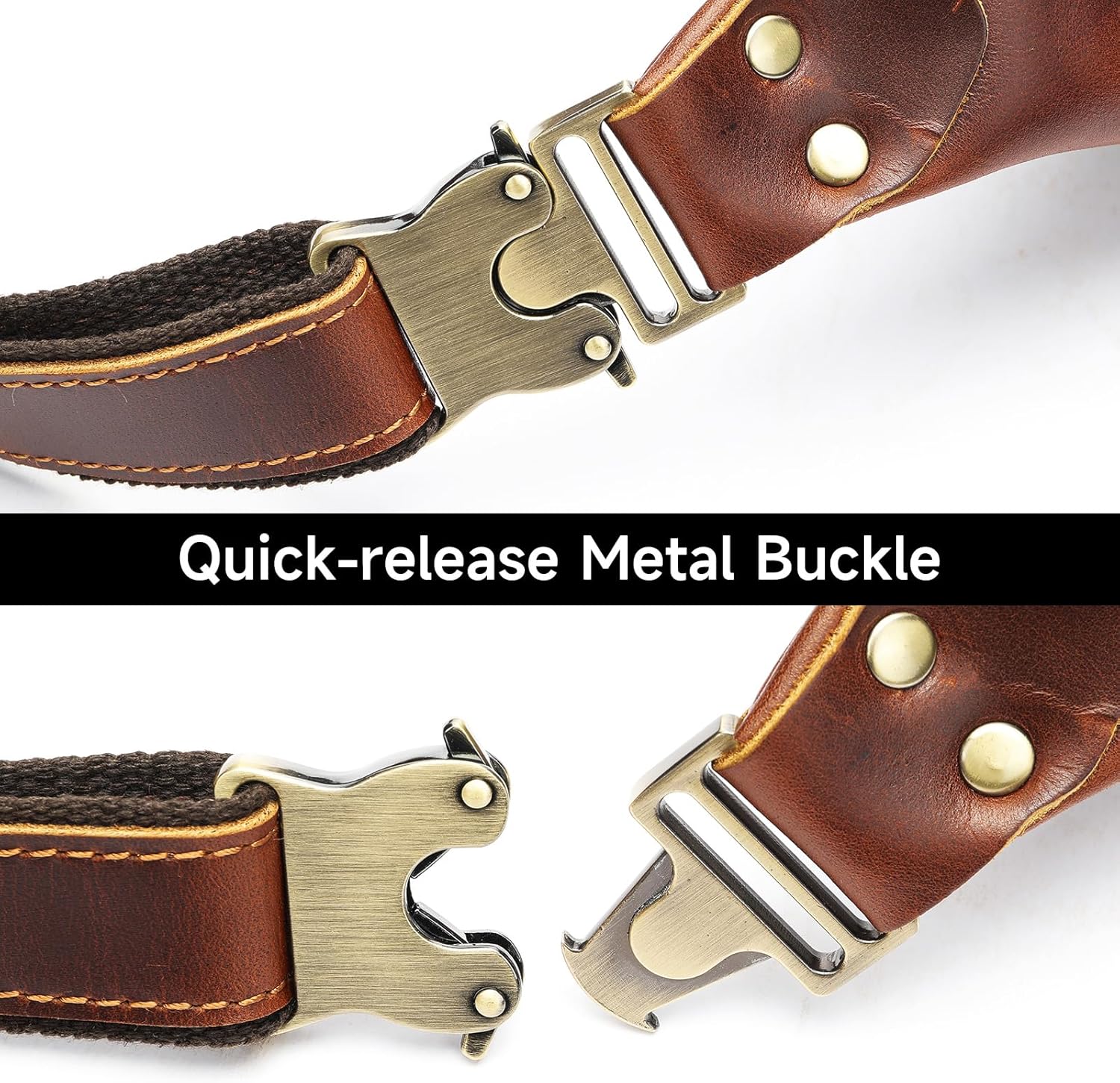 Vintage Genuine Leather Fanny Pack Small Waist Bag Travel Sling Pouch with Adjustable Leather Belt Brown - Image 3