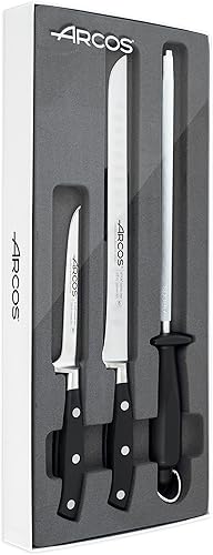 Miniatura 50 de ARCOS Cuchillo Cortador/Jamón de Acero Inoxidable Nitrum de 10 Pulgadas y Hoja de 9.843 in. Mango ergonómico POM Polioximetileno. Serie Riviera