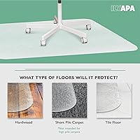 Vista 4 de Ilyapa - Tapete transparente para silla de oficina, escritorios y suelos de madera dura