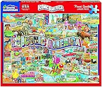 Vista 2 de White Mountain Puzzles Iconic America - Rompecabezas de 1000 piezas