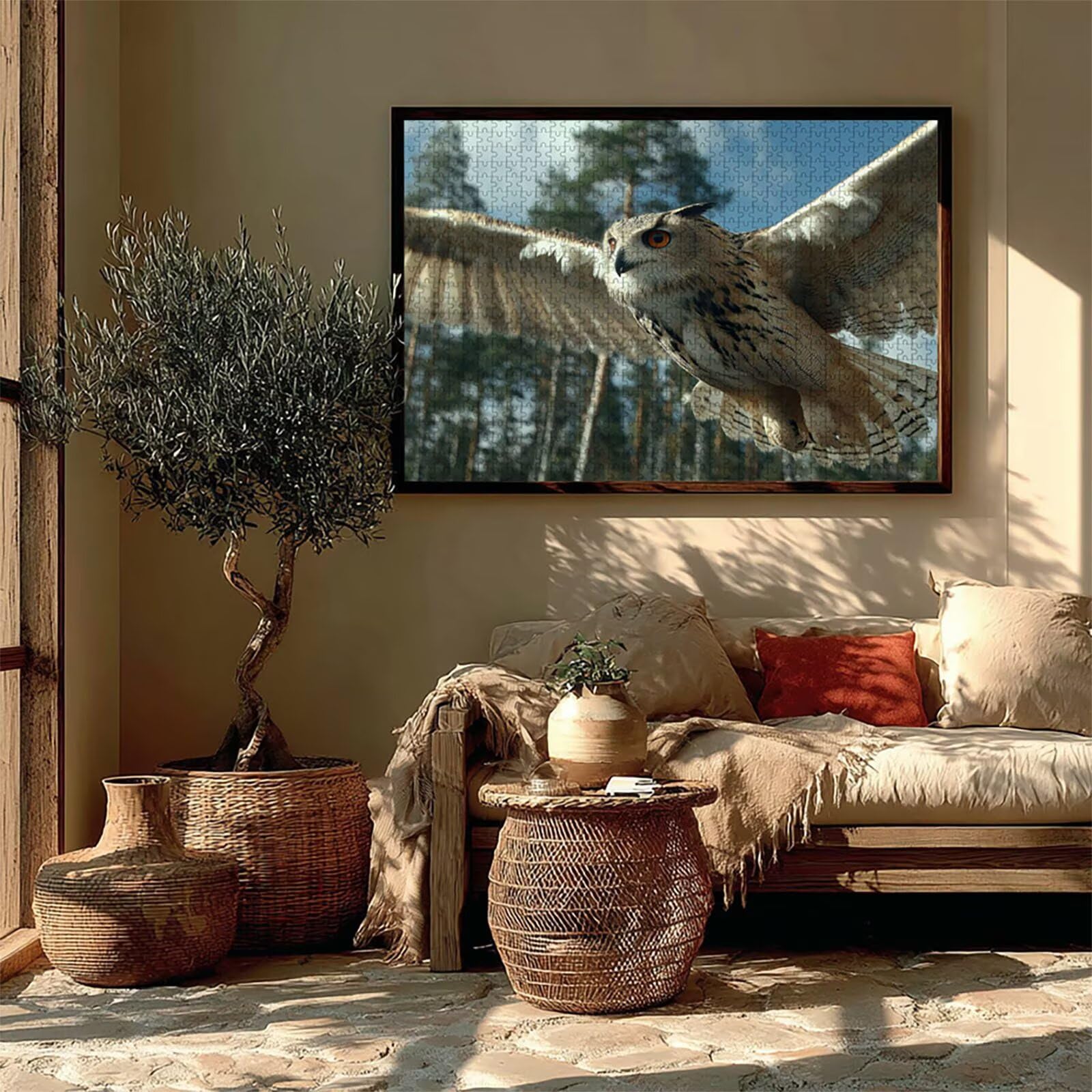 Puzzle Arte con Scatola Animale, Gufo Puzzle Legno 6000 Pezzi Adulti 179x105cm, Attività di Intrattenimento ad Alta Difficoltà, DIY Classici Gioco, Jigsaw Per Tutta La Famiglia, Estate Regalo, 5-6232